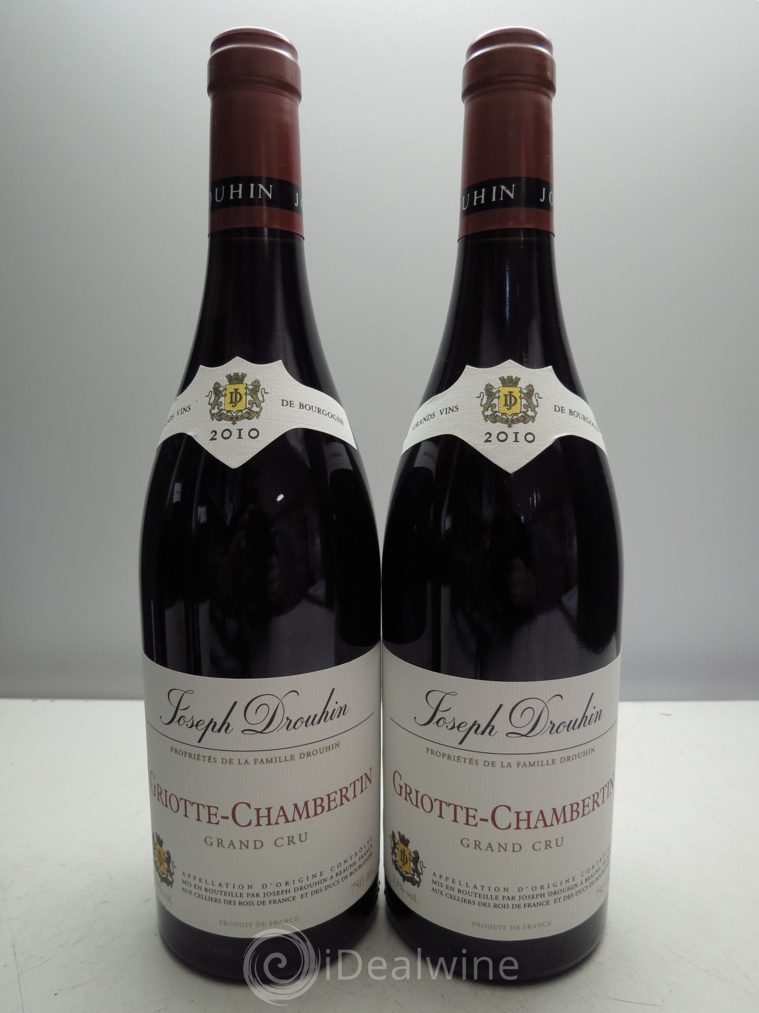 Griotte-Chambertin Grand Cru Joseph Drouhin (CBO sans couvercle) 2010 - Lot de 6 bouteilles - 1