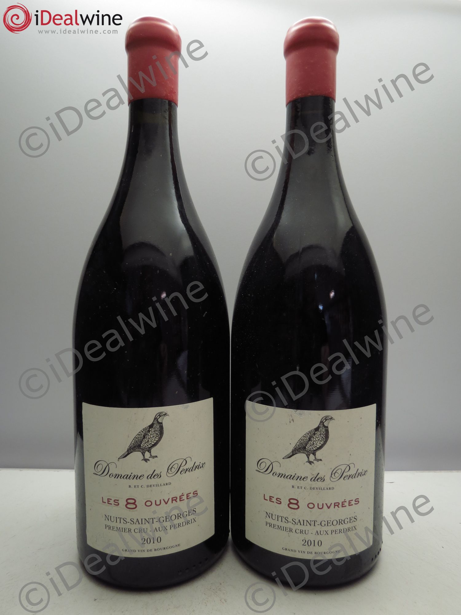 Nuits-Saint-Georges 1er Cru les 8 Ouvrées Aux Perdrix 2010 - Posten von 2 Magnum - 0