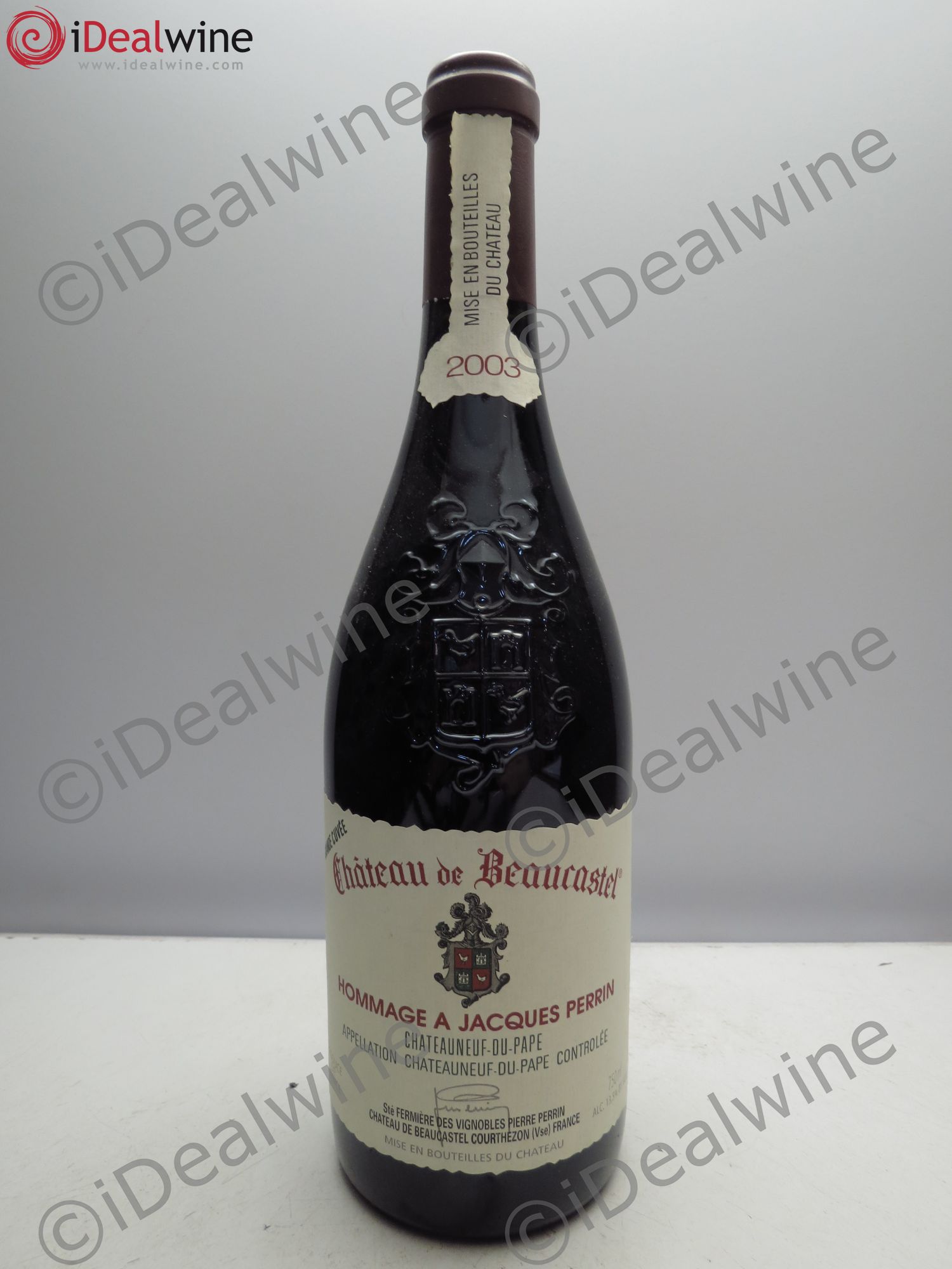 Châteauneuf-du-Pape Château de Beaucastel Hommage à Jacques Perrin Famille Perrin 2003 - Lot de 1 bouteille - 0