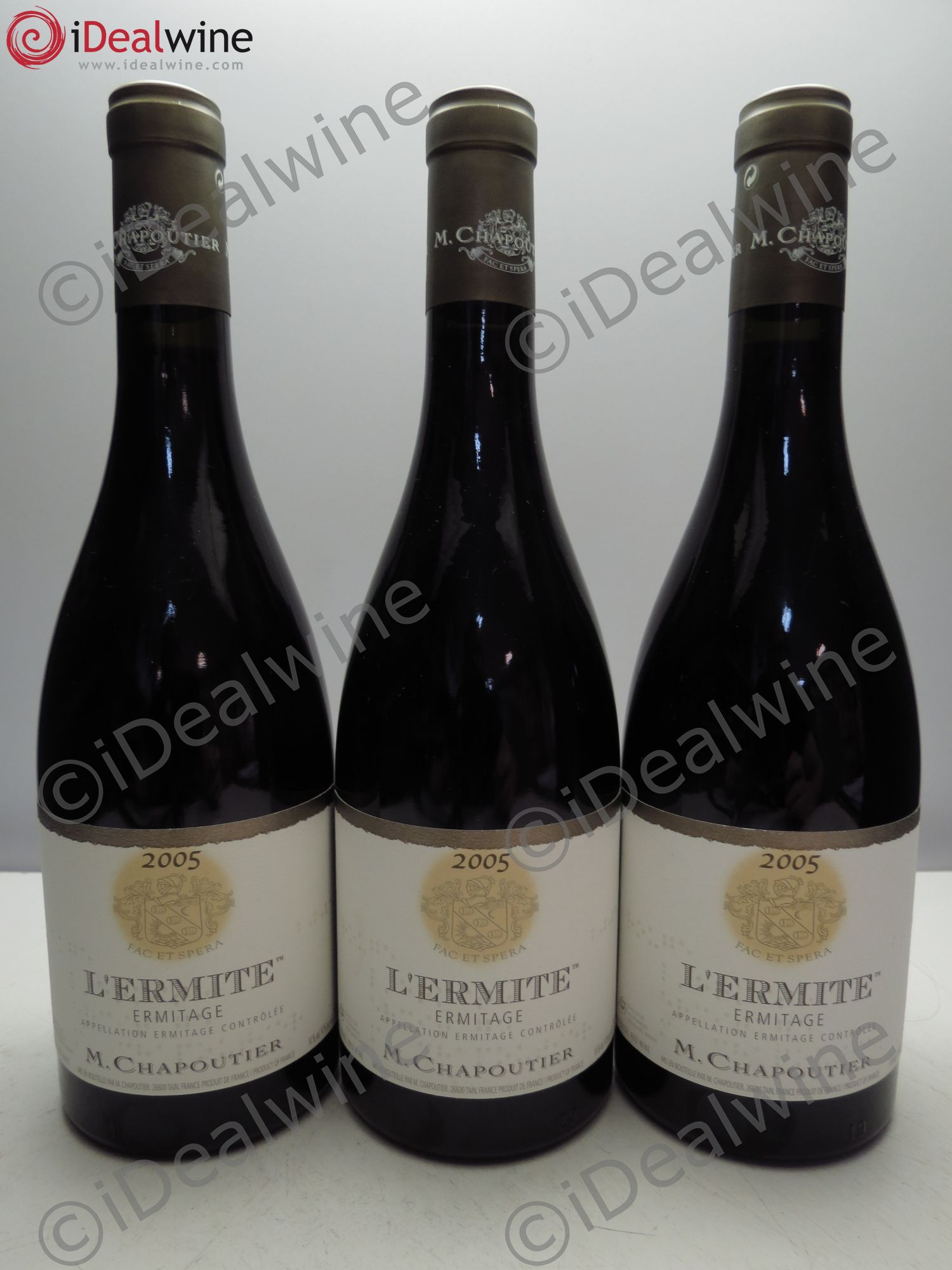 Hermitage Ermitage l'Ermite Chapoutier 2005 - Lot de 3 bouteilles - 0