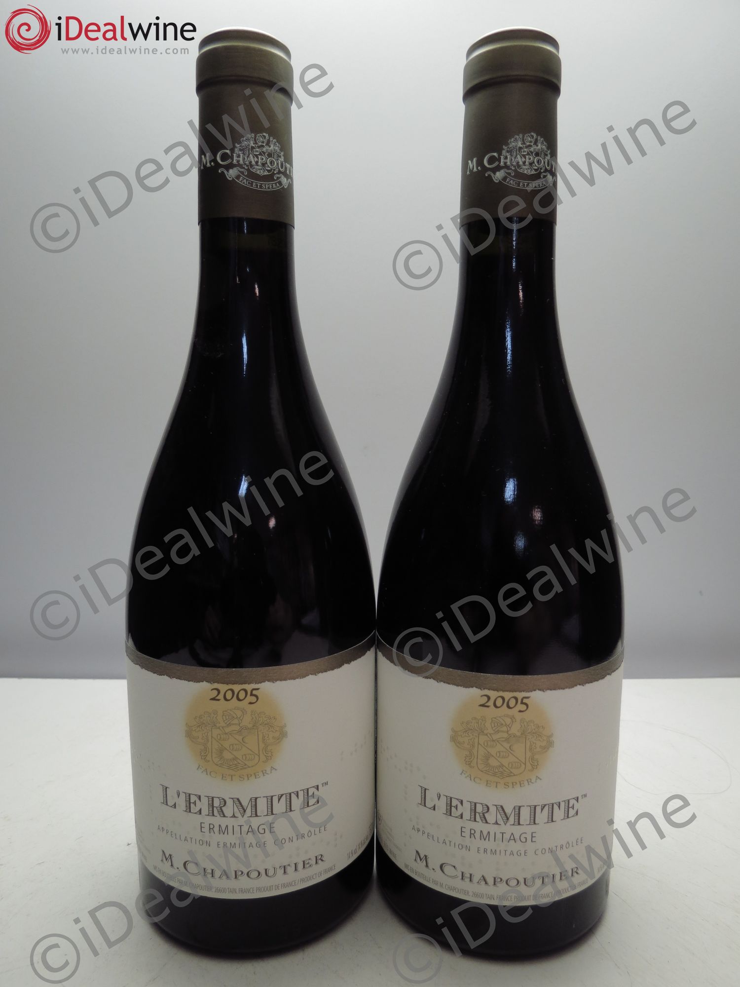 Hermitage Ermitage l'Ermite Chapoutier 2005 - Lot de 2 bouteilles - 0
