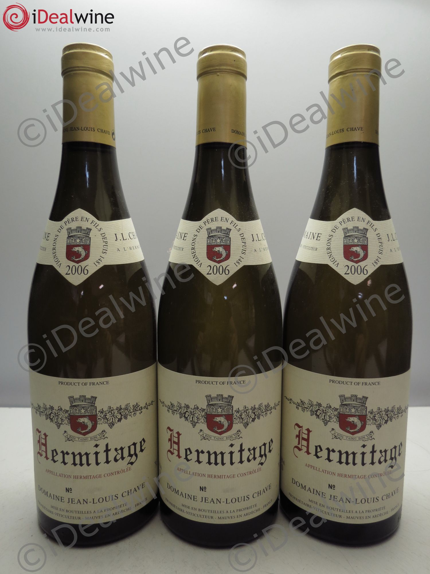 Hermitage Jean-Louis Chave 2006 - Lot de 3 bouteilles - 0