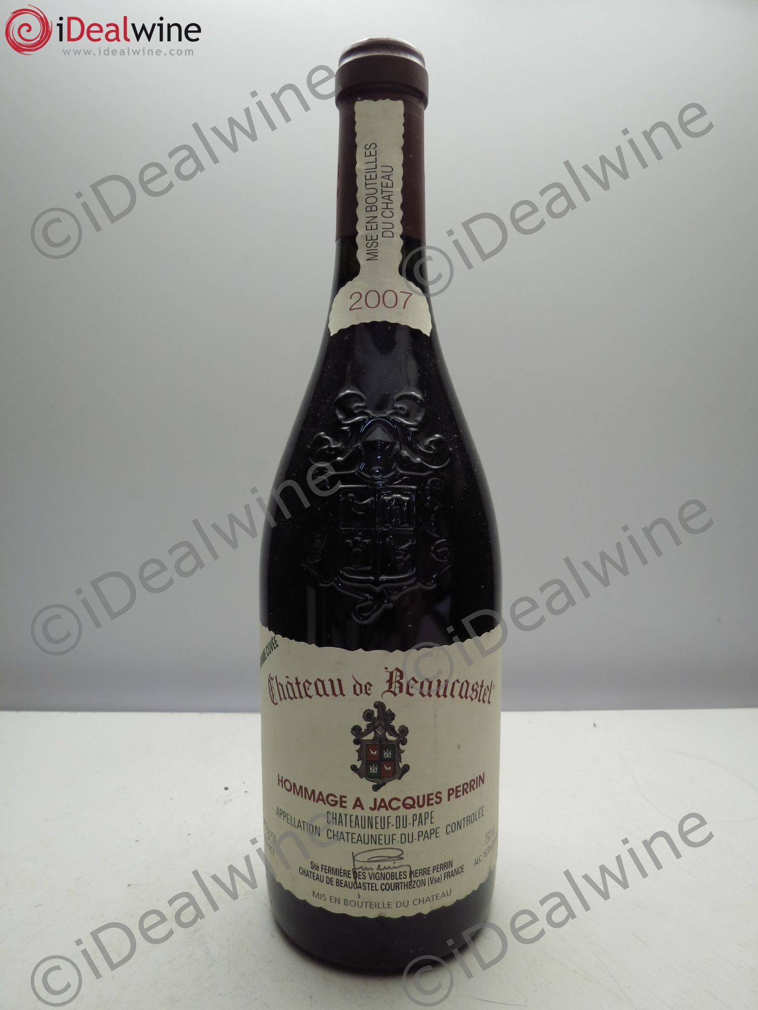 Châteauneuf-du-Pape Château de Beaucastel Hommage à Jacques Perrin Famille Perrin 2007 - Lot de 1 bouteille - 0