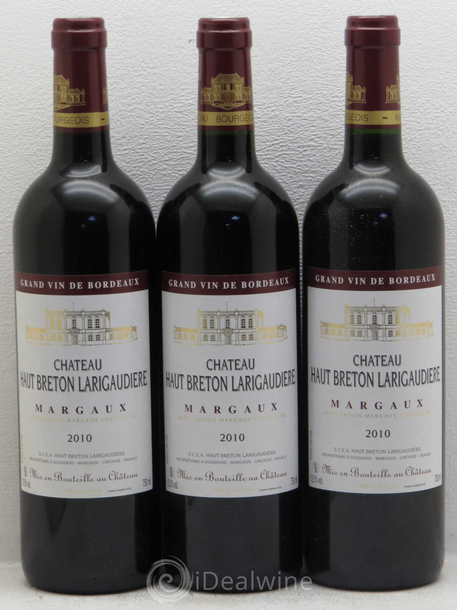Château Haut Breton Larigaudière Cru Bourgeois 2010 - Lot de 6 bouteilles - 1