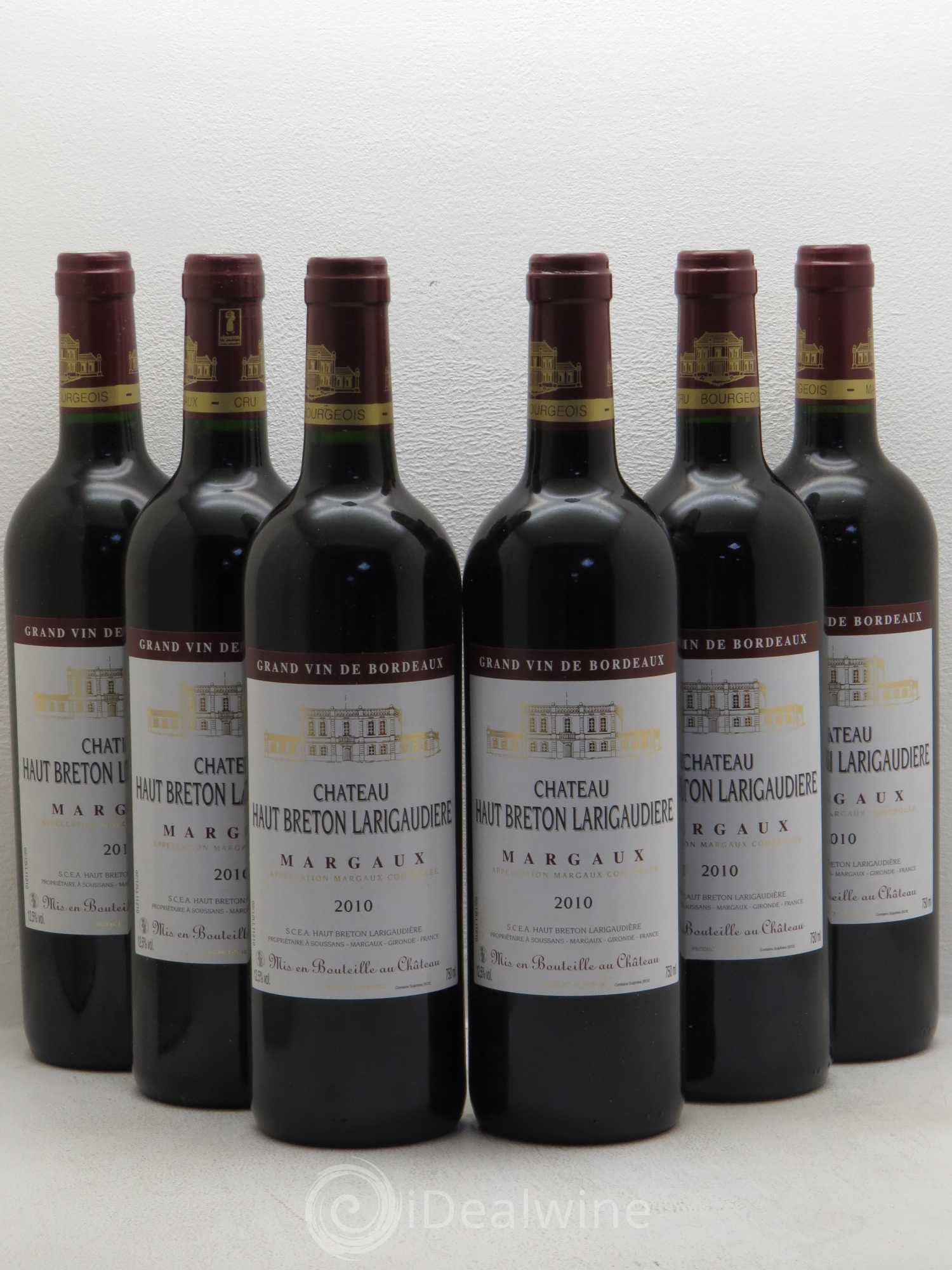 Château Haut Breton Larigaudière Cru Bourgeois 2010 - Lot de 6 bouteilles - 0
