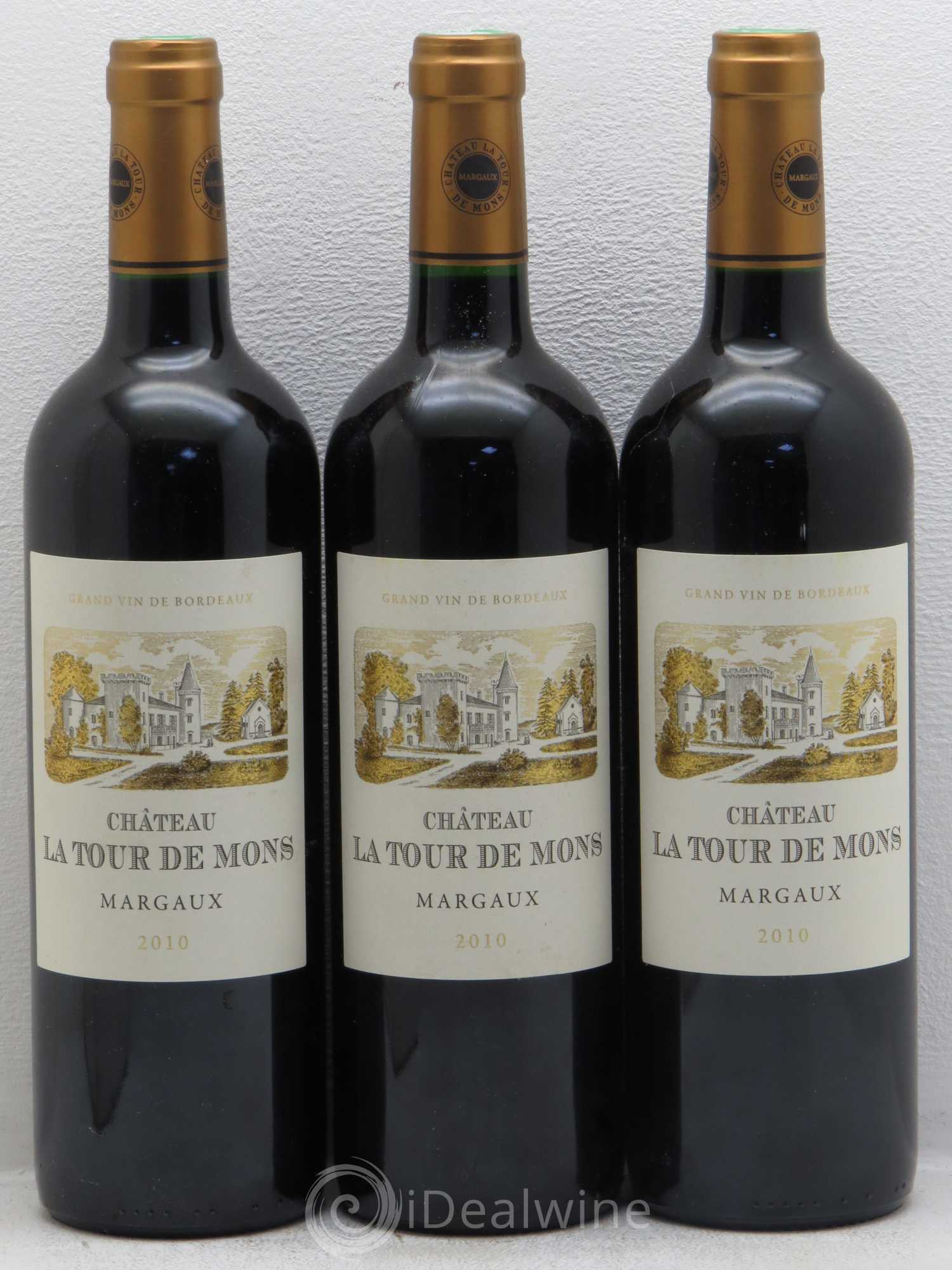 Château la Tour de Mons Cru Bourgeois 2010 - Lot de 3 bouteilles - 0