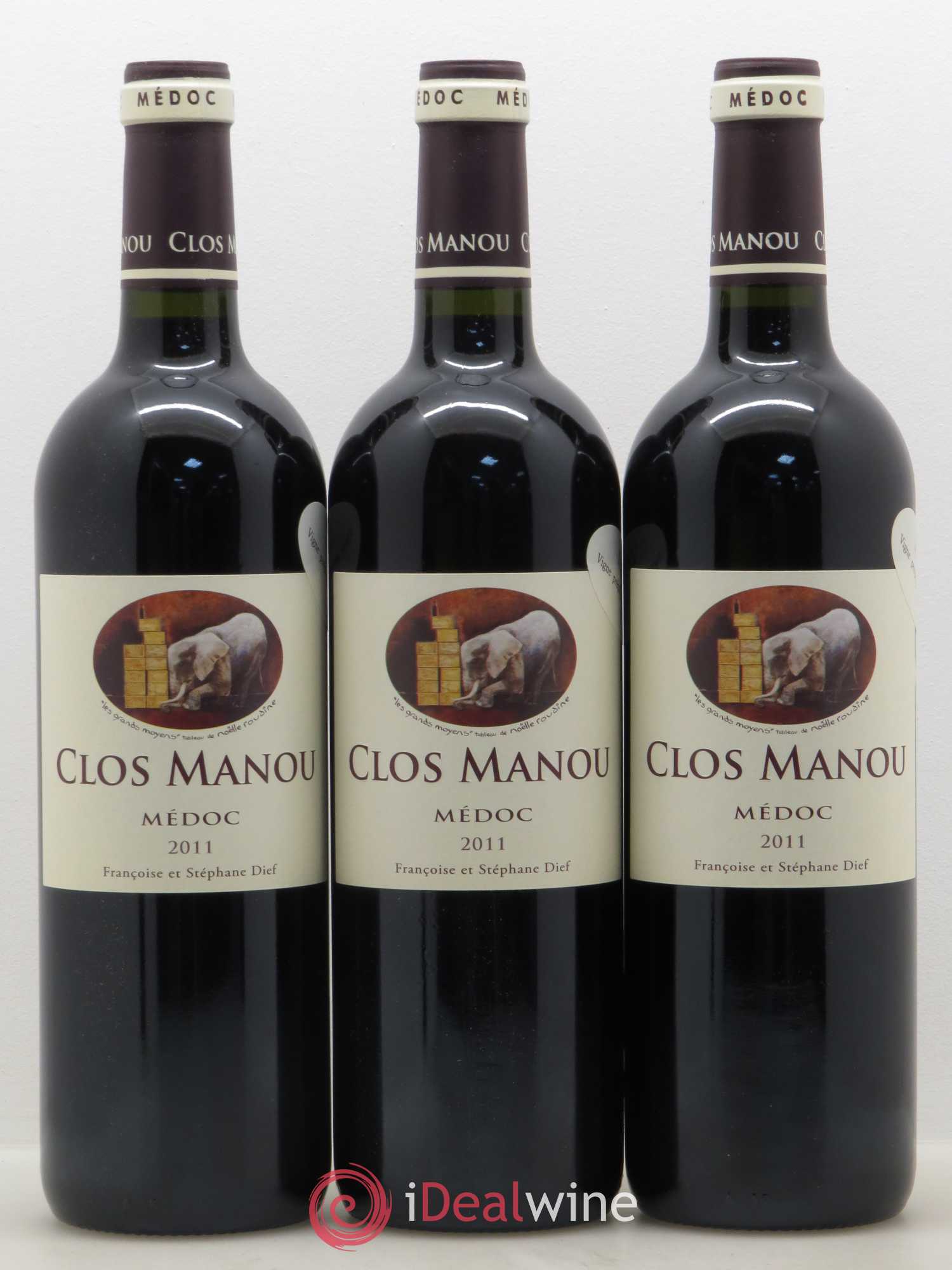 Clos Manou Vigne préphylloxérique (sans prix de réserve) 2011 - Posten von 3 Flaschen - 0