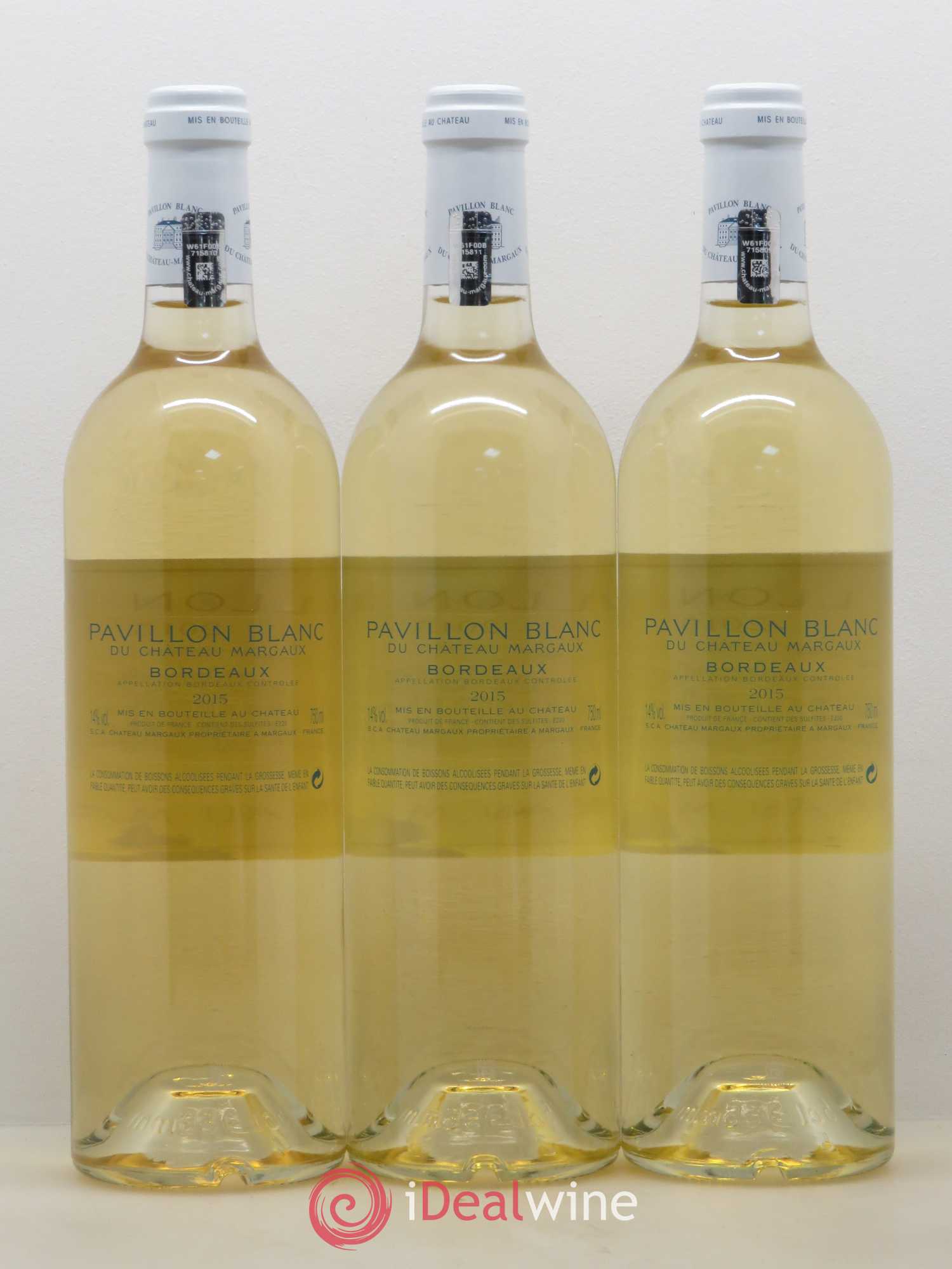 Pavillon Blanc du Château Margaux 2015 - Lot de 3 bouteilles - 1