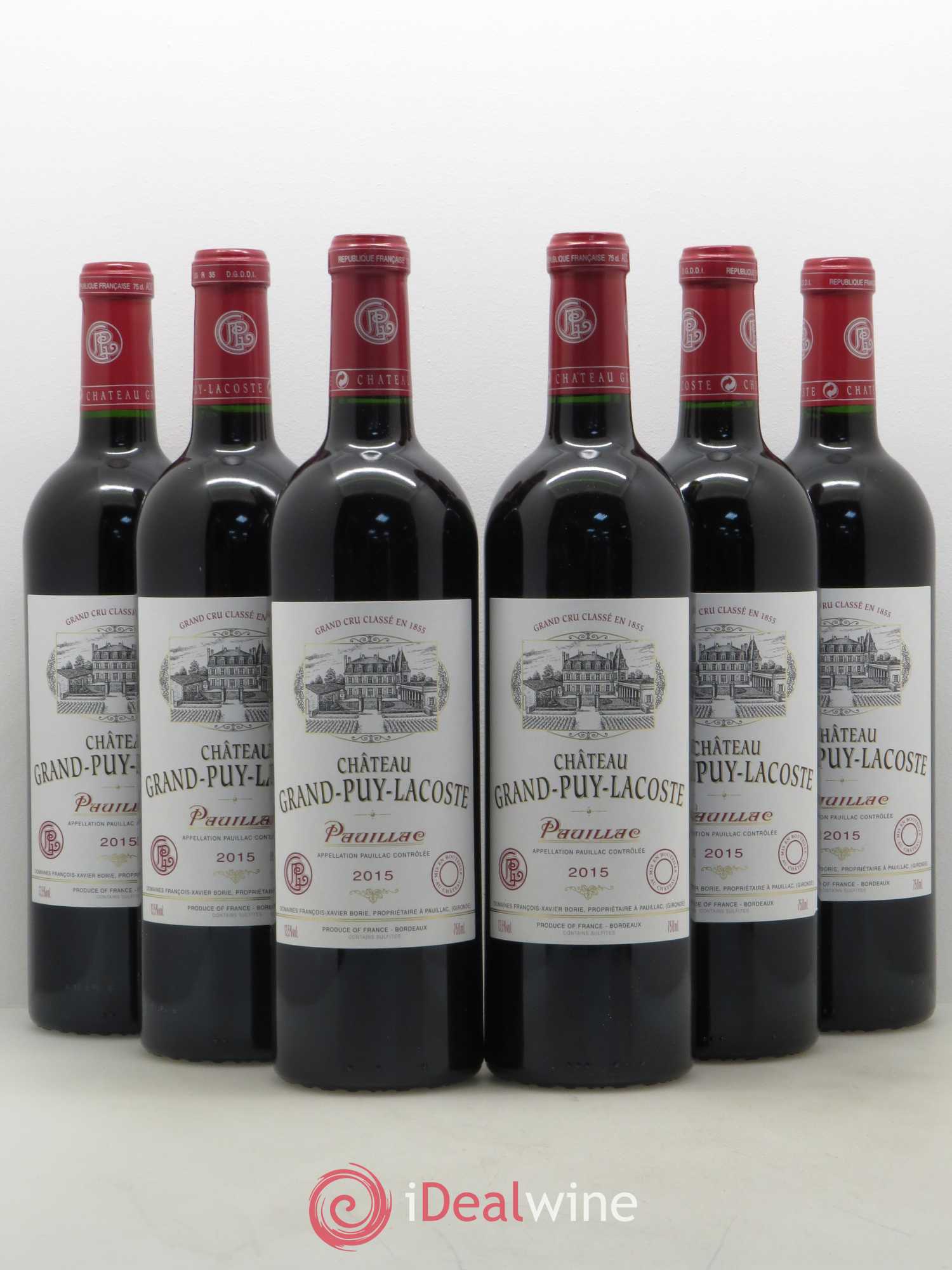 Château Grand Puy Lacoste 5ème Grand Cru Classé 2015 - Lot de 6 bouteilles - 0
