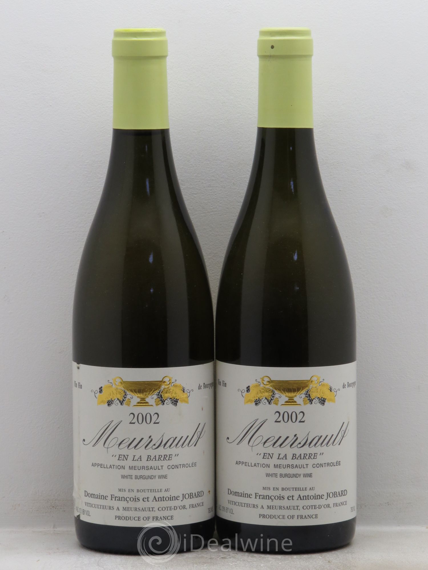 Meursault En la Barre François et Antoine Jobard (Domaine) 2002 - Lot de 2 bouteilles - 0