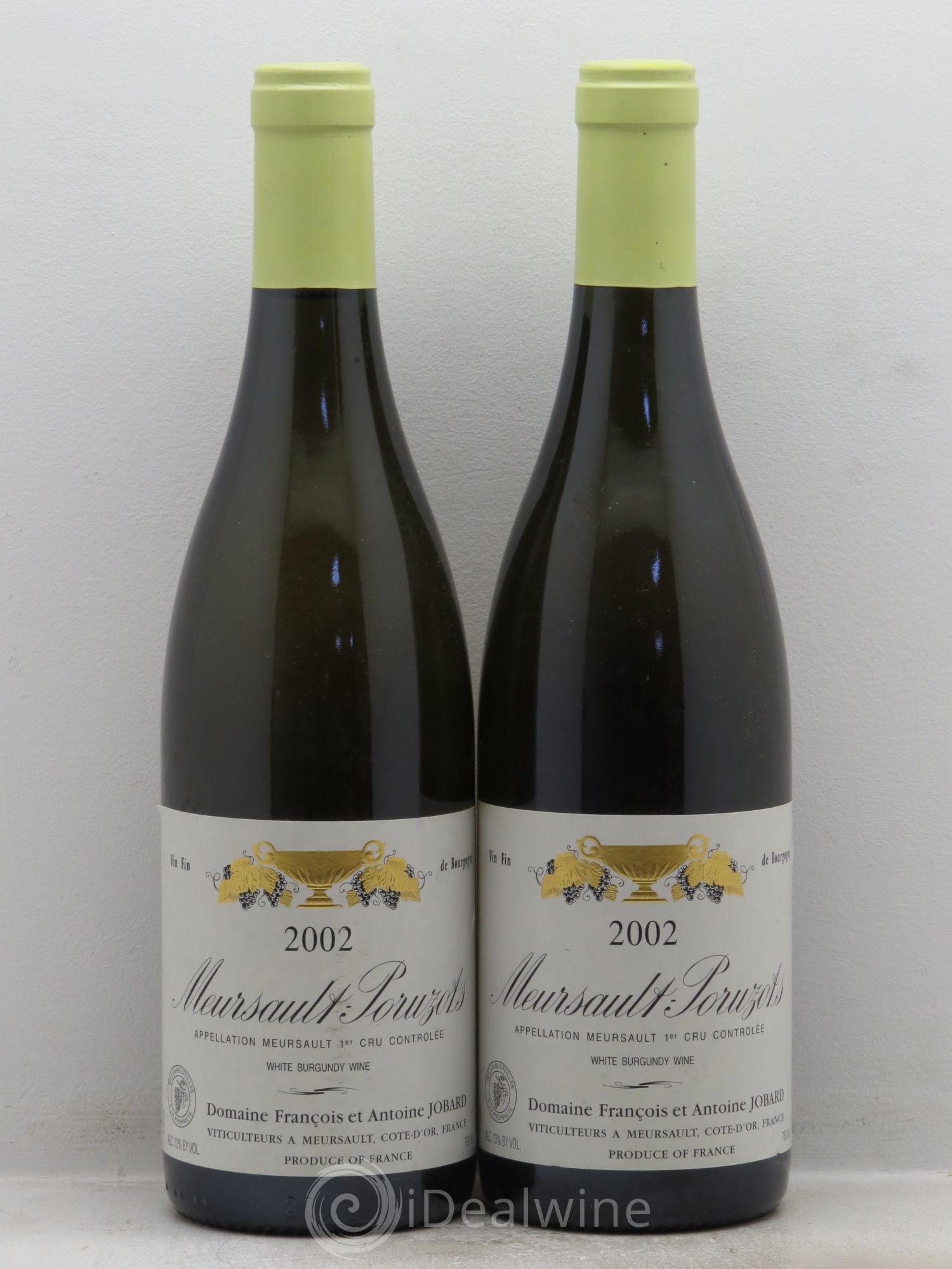 Meursault 1er Cru Poruzots François et Antoine Jobard (Domaine) 2002 - Lot de 2 bouteilles - 0