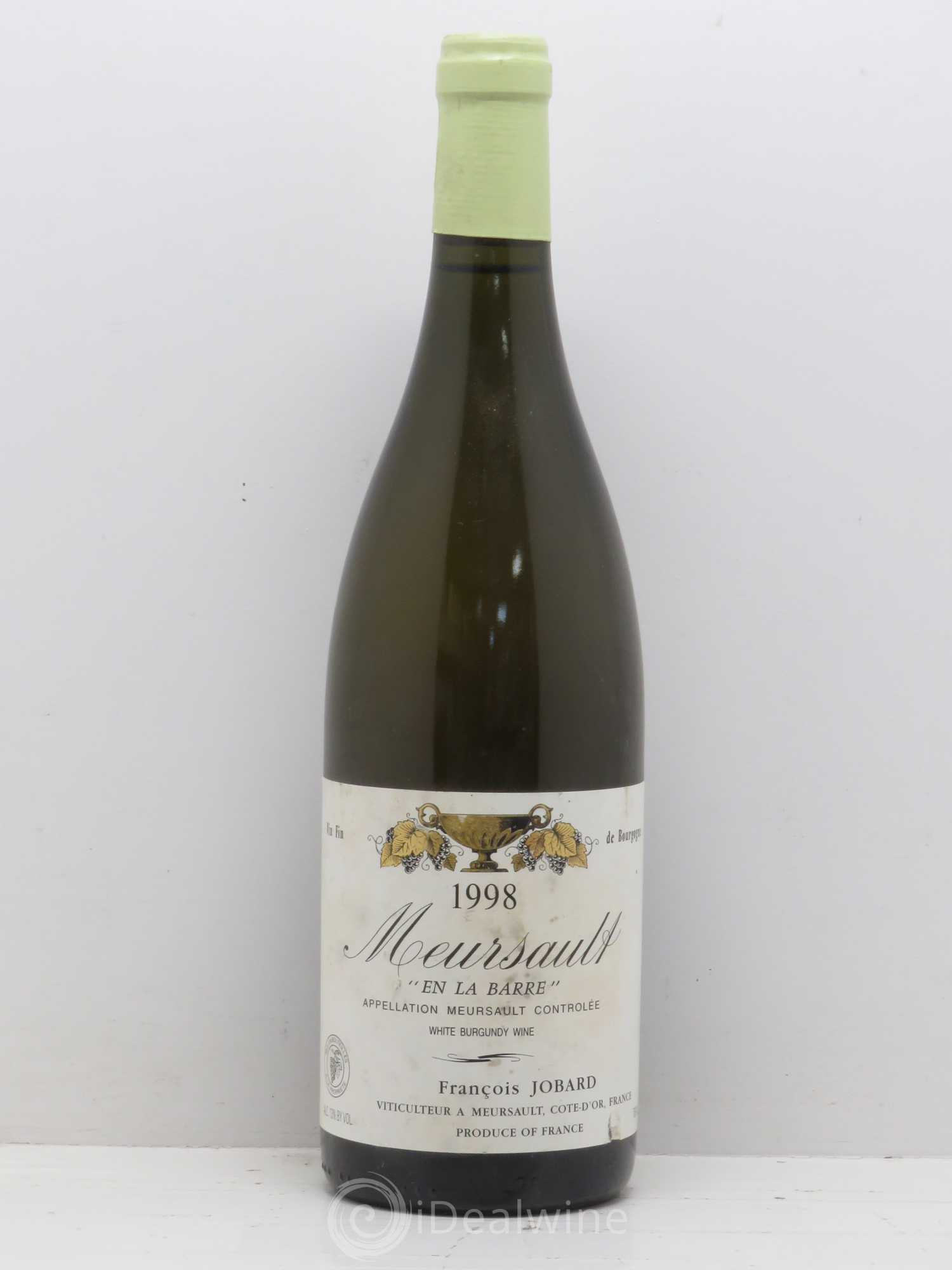 Meursault En la Barre François et Antoine Jobard (Domaine) 1998 - Lot de 1 bouteille - 0