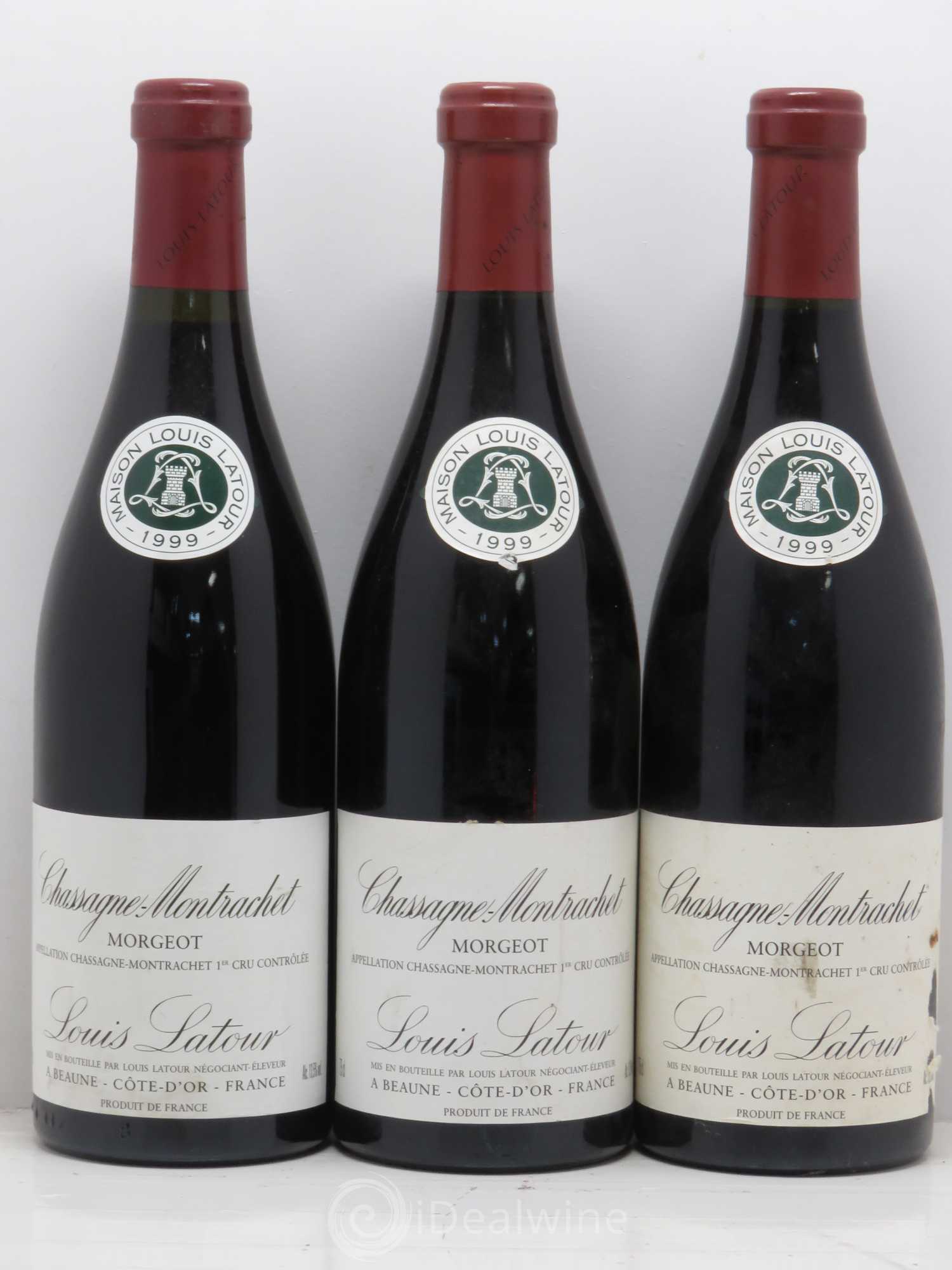 Chassagne-Montrachet 1er Cru Morgeot Louis Latour 1999 - Lot de 3 bouteilles - 0