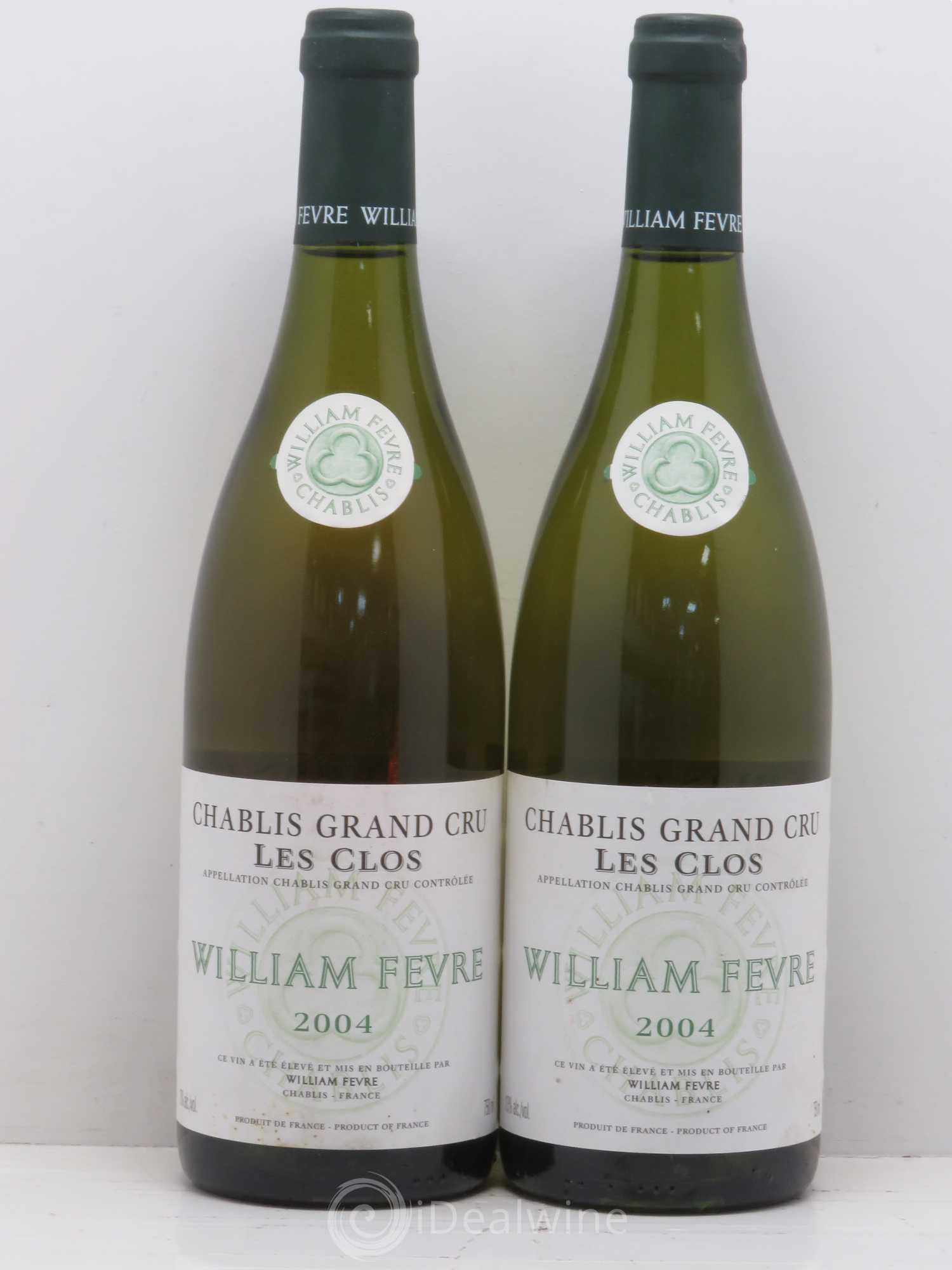 Chablis Grand Cru Les Clos William Fèvre 2004 - Lot de 2 bouteilles - 0