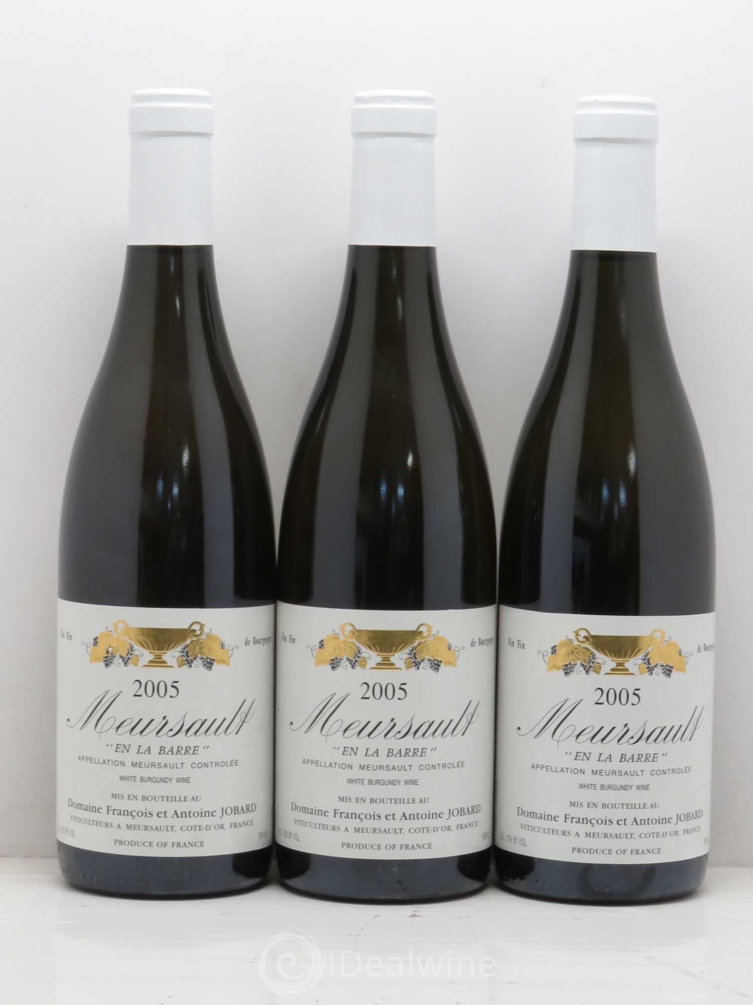 Meursault En la Barre François et Antoine Jobard (Domaine) 2005 - Lot de 3 bouteilles - 0