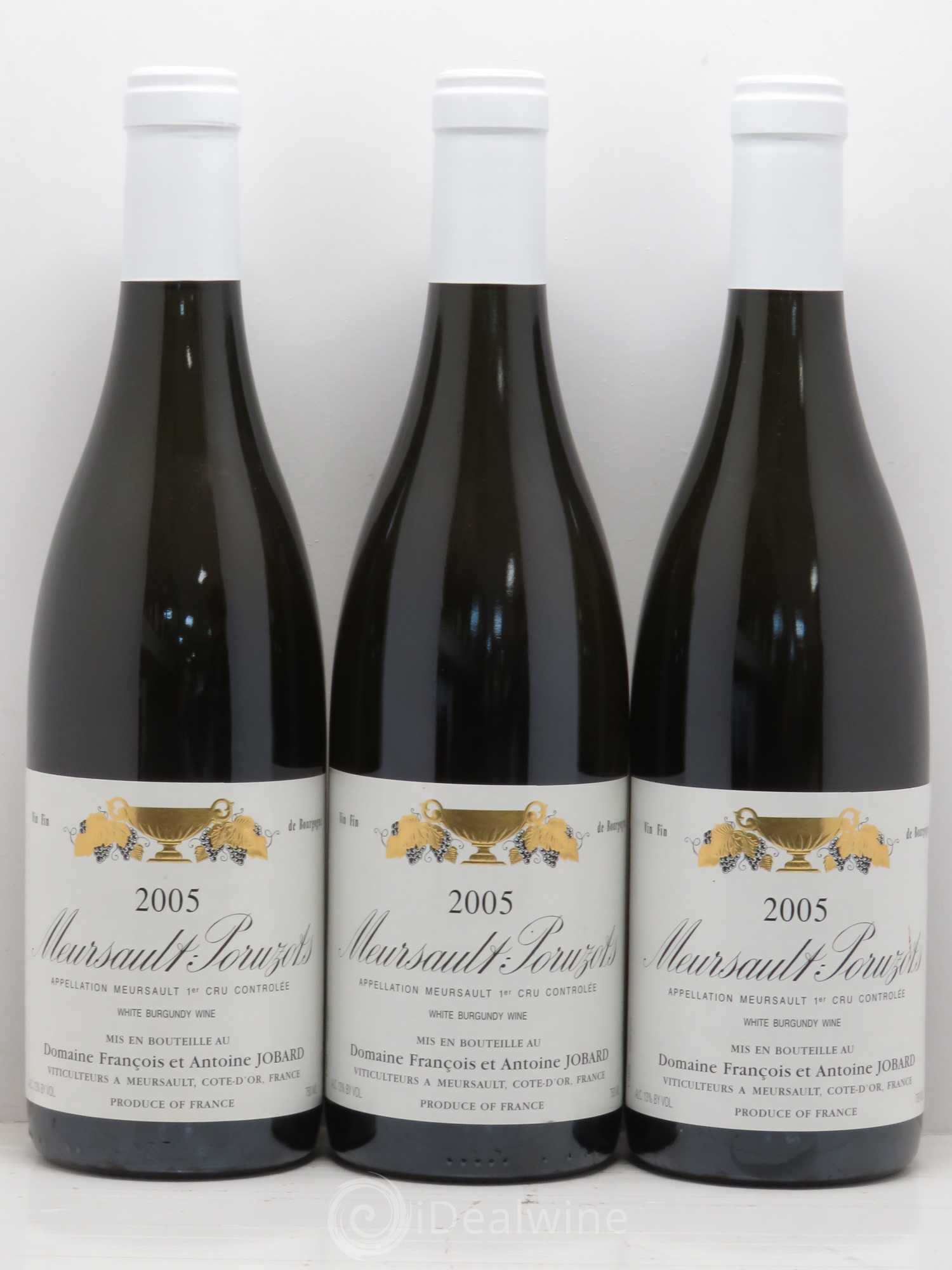 Meursault 1er Cru Poruzots François et Antoine Jobard (Domaine) 2005 - Lot de 3 bouteilles - 0