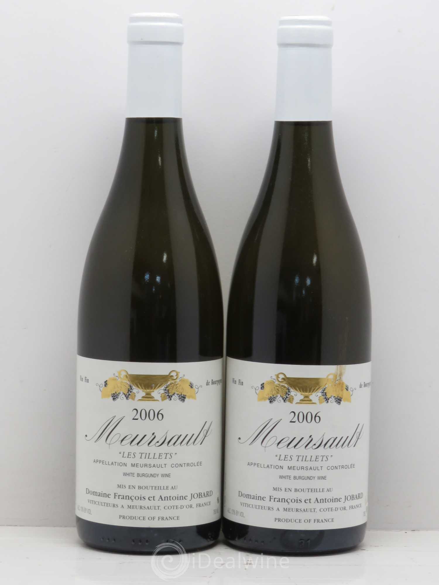 Meursault Tillets François et Antoine Jobard (Domaine) 2006 - Lot de 2 bouteilles - 0