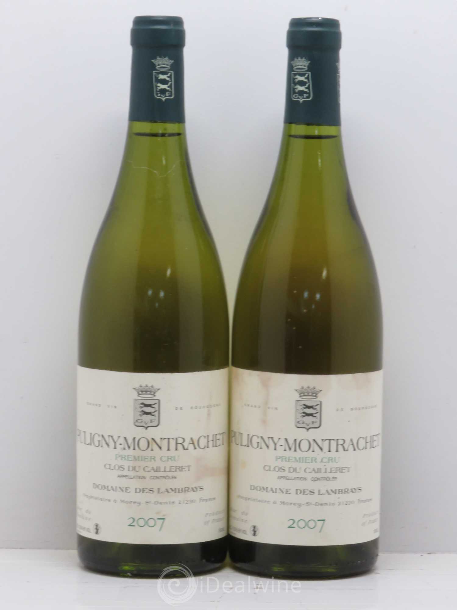Puligny-Montrachet 1er Cru Clos du Cailleret Domaine des Lambrays 2007 - Lot de 2 bouteilles - 0