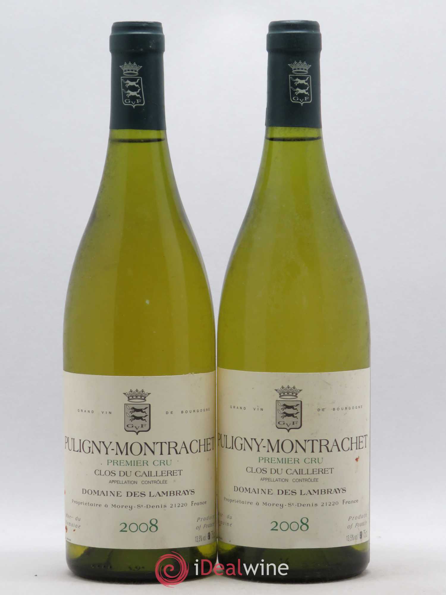 Puligny-Montrachet 1er Cru Clos du Cailleret Domaine des Lambrays 2008 - Lot de 2 bouteilles - 0