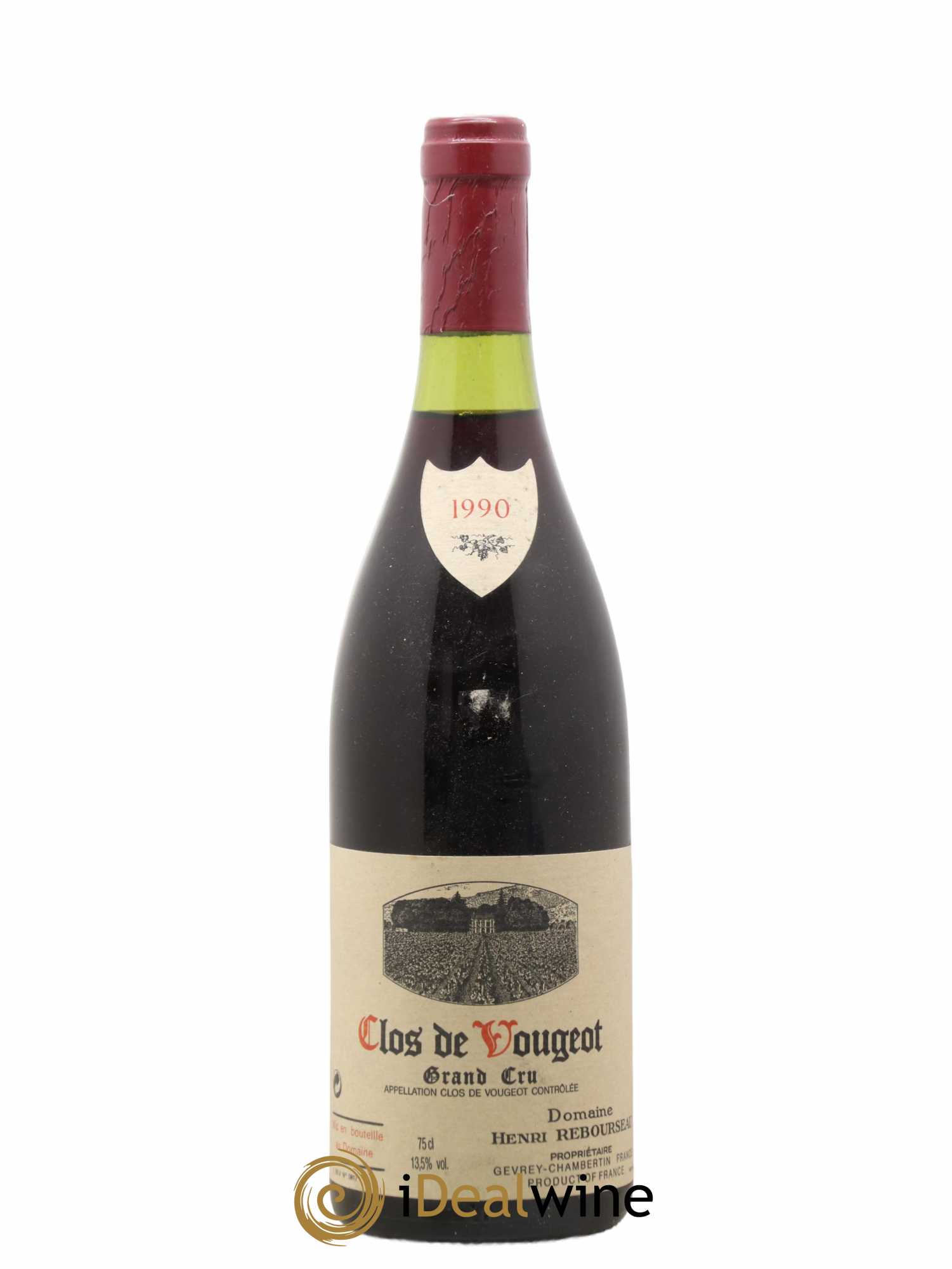 Clos de Vougeot Grand Cru Henri Rebourseau (Domaine) 1990 - Lot de 1 bouteille - 0