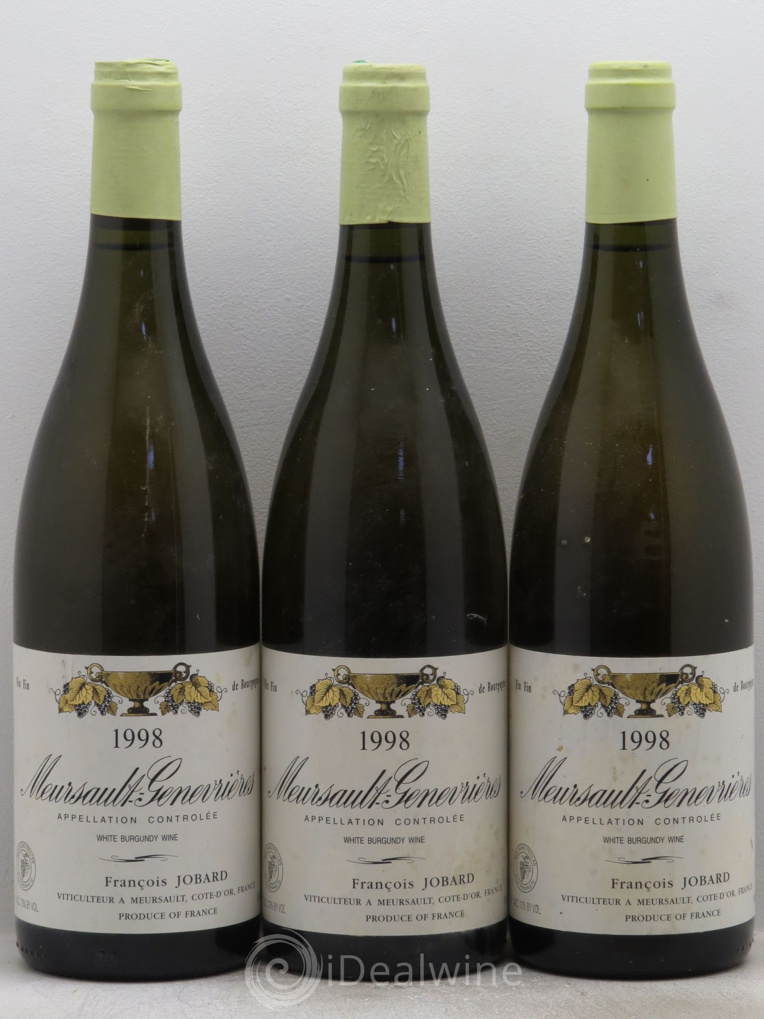 Meursault 1er Cru Genevrières François et Antoine Jobard (Domaine) 1998 - Lot de 3 bouteilles - 0