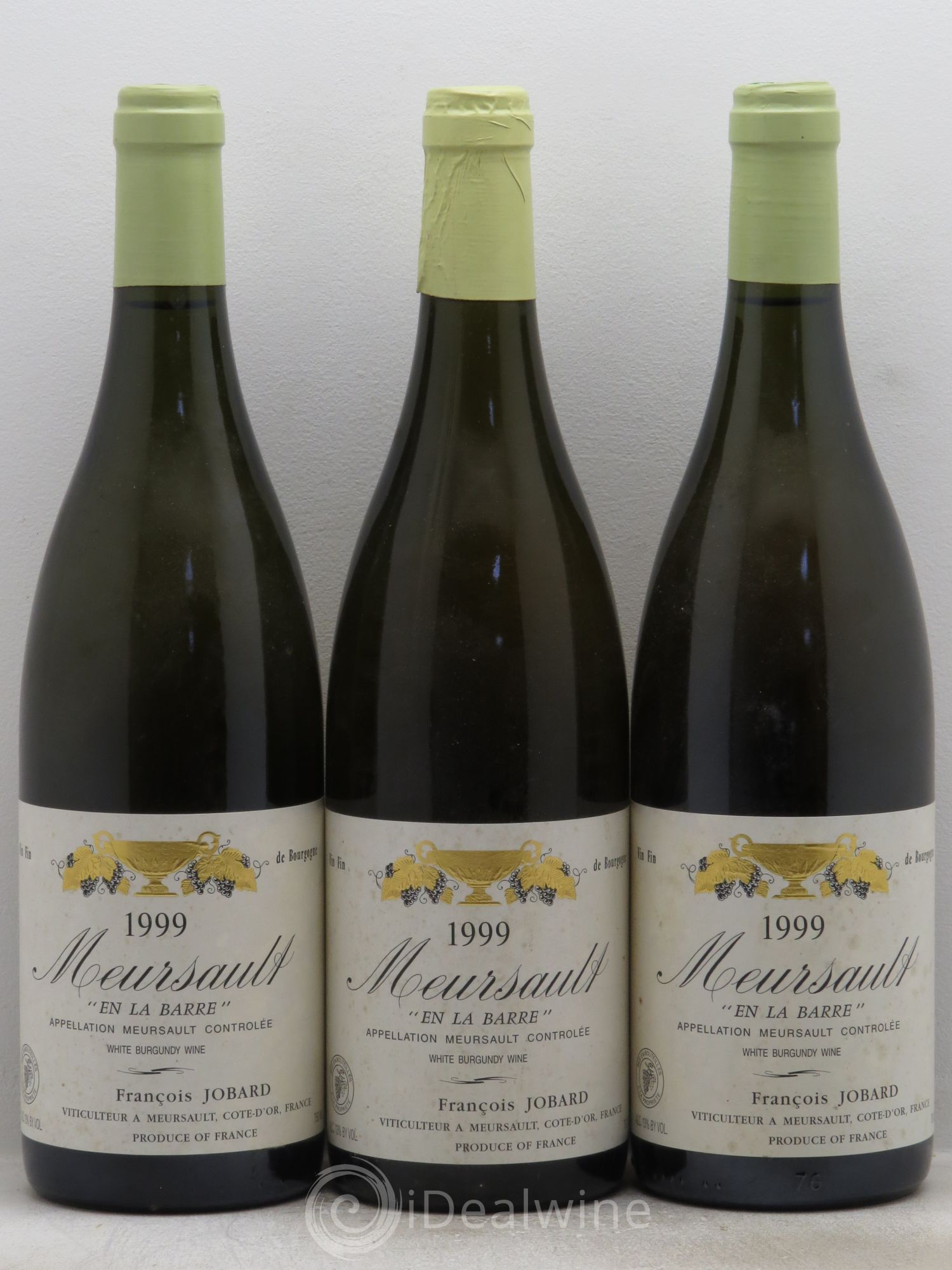 Meursault En la Barre François et Antoine Jobard (Domaine) 1999 - Lot de 3 bouteilles - 0