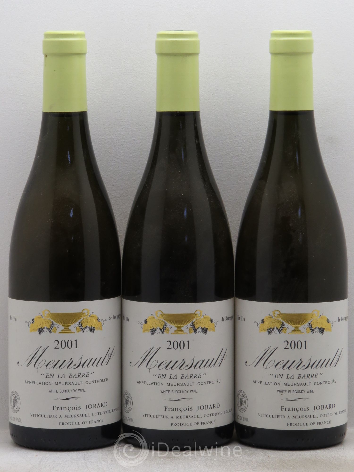 Meursault En la Barre François et Antoine Jobard (Domaine) 2001 - Lot de 3 bouteilles - 0