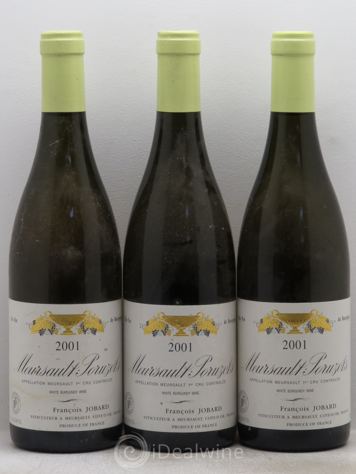 Meursault 1er Cru Poruzots François et Antoine Jobard (Domaine) 2001 - Lot de 3 bouteilles - 0