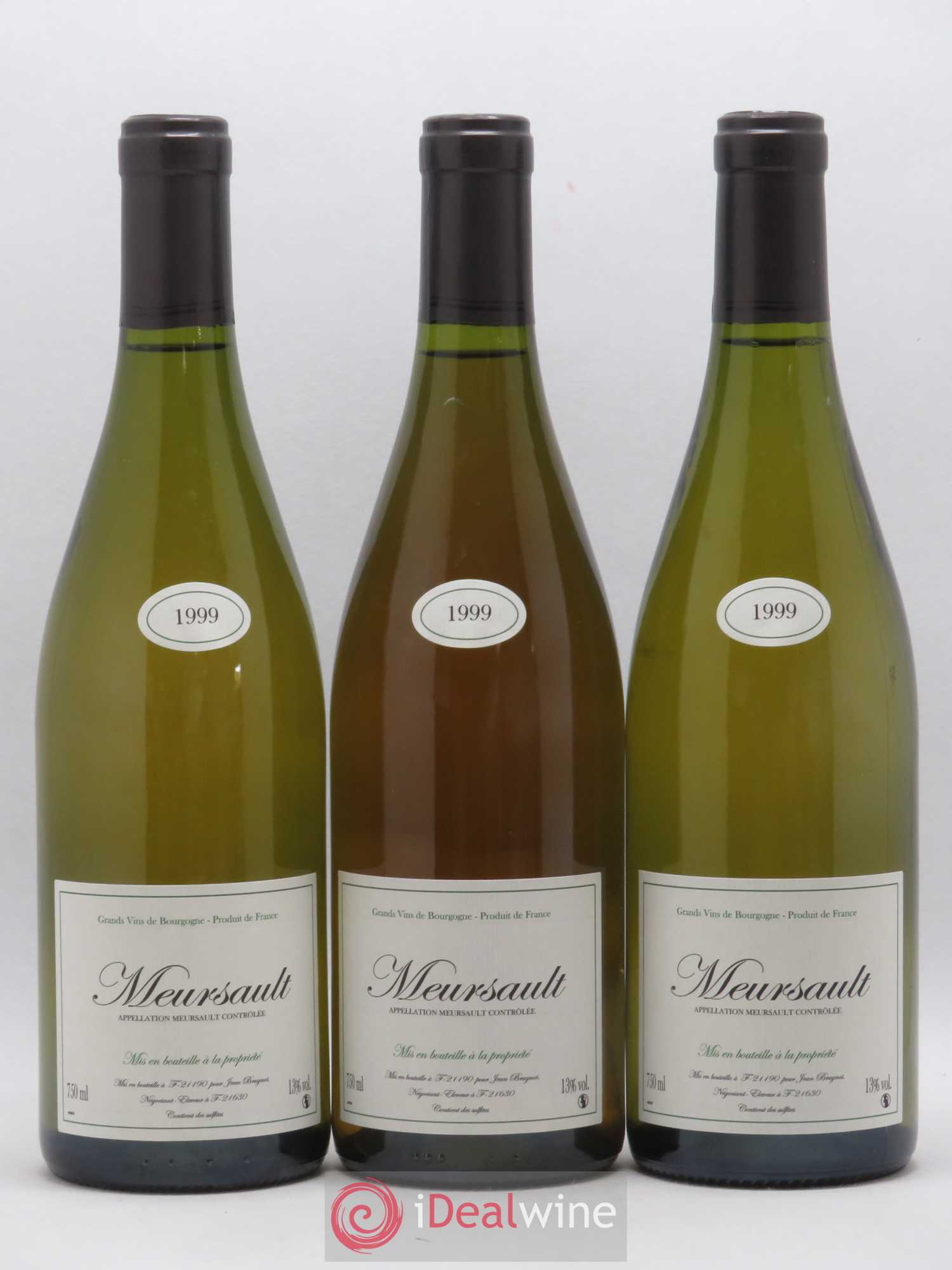 Meursault Jean Brugnot 1999 - Posten von 3 Flaschen - 0