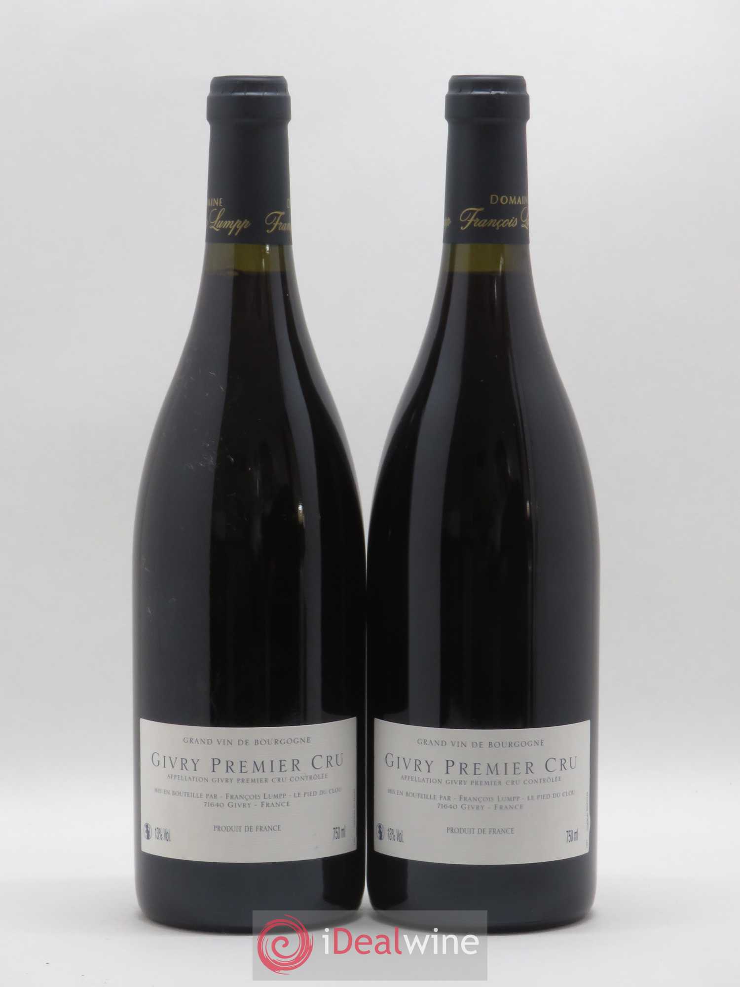 Givry 1er Cru Clos du Cras Long François Lumpp (Domaine) 2010 - Lot de 2 bouteilles - 1