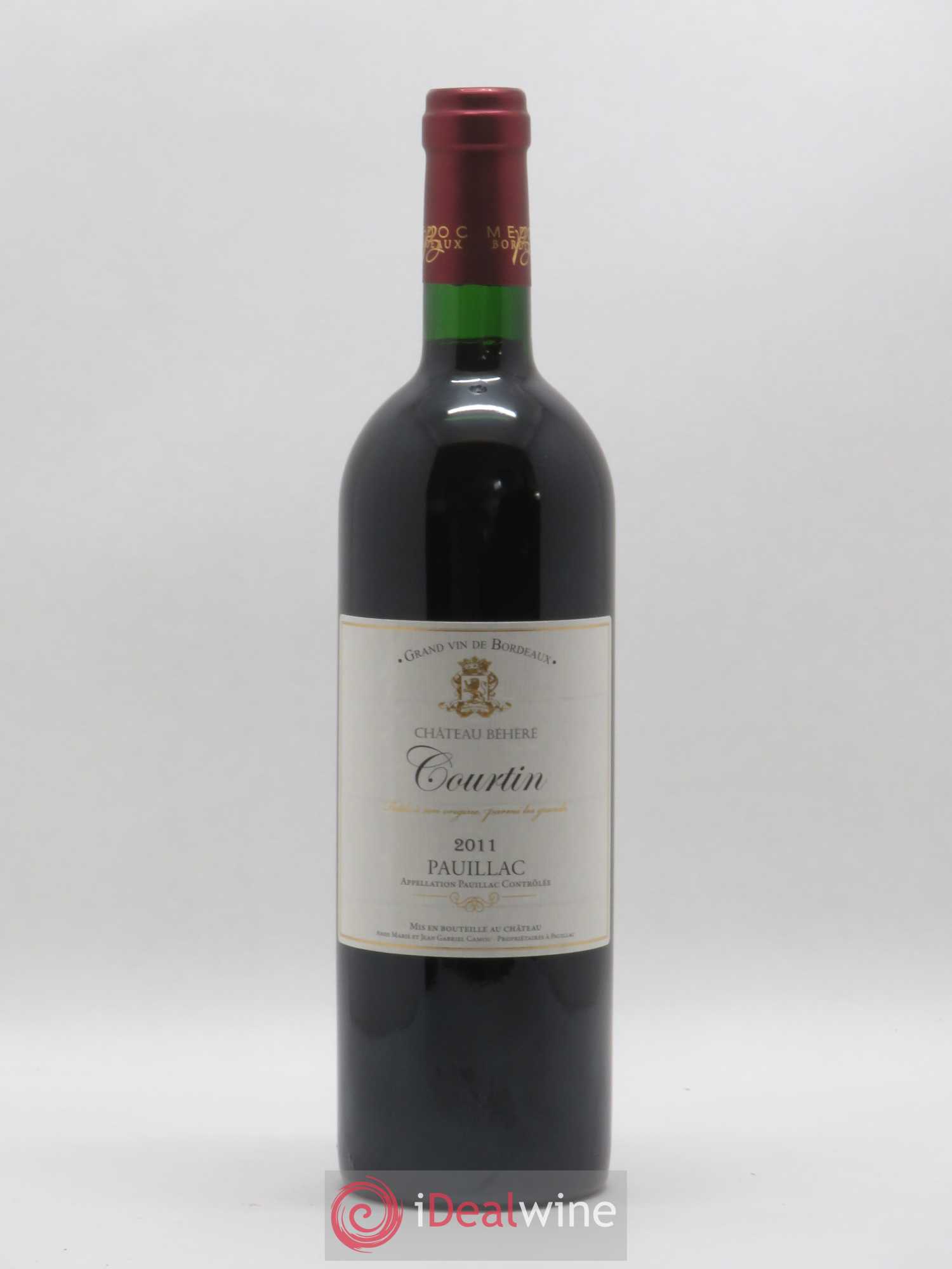 Pauillac Courtin Château Béhère 2011 - Lot de 1 bouteille - 0