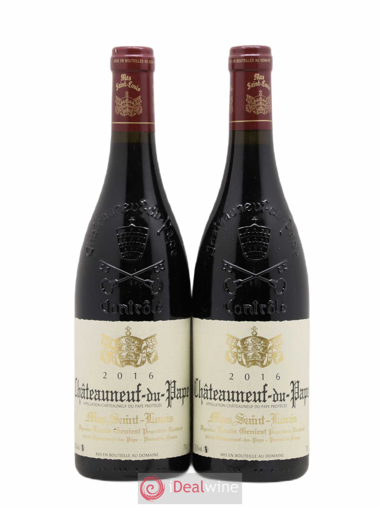 Châteauneuf-du-Pape Tradition Mas Saint-Louis 2016 - Lot de 2 bouteilles - 0