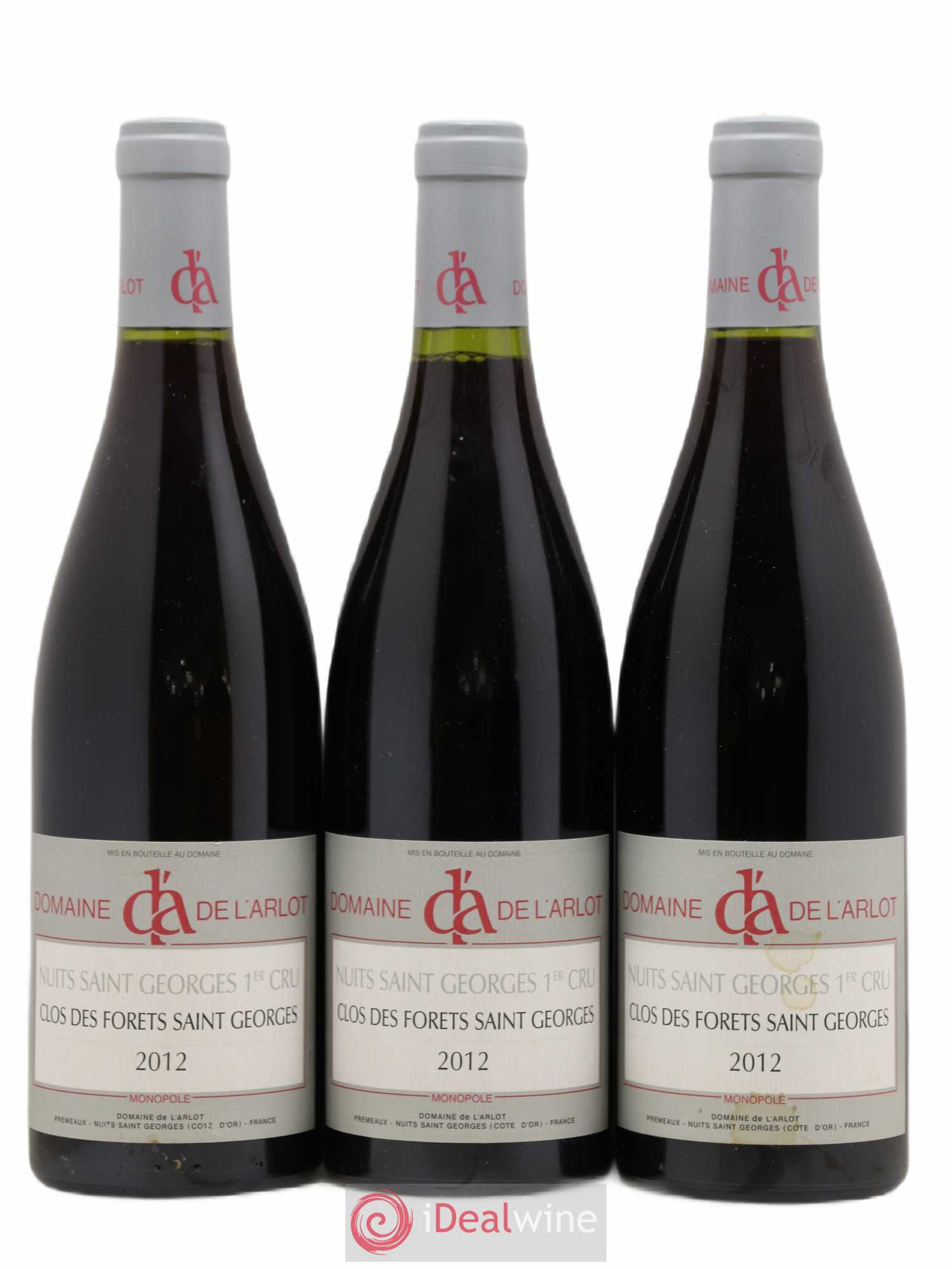 Nuits-Saint-Georges 1er Cru Clos des Forêts Saint-Georges Domaine de l'Arlot 2012 - Lot de 3 bouteilles - 0