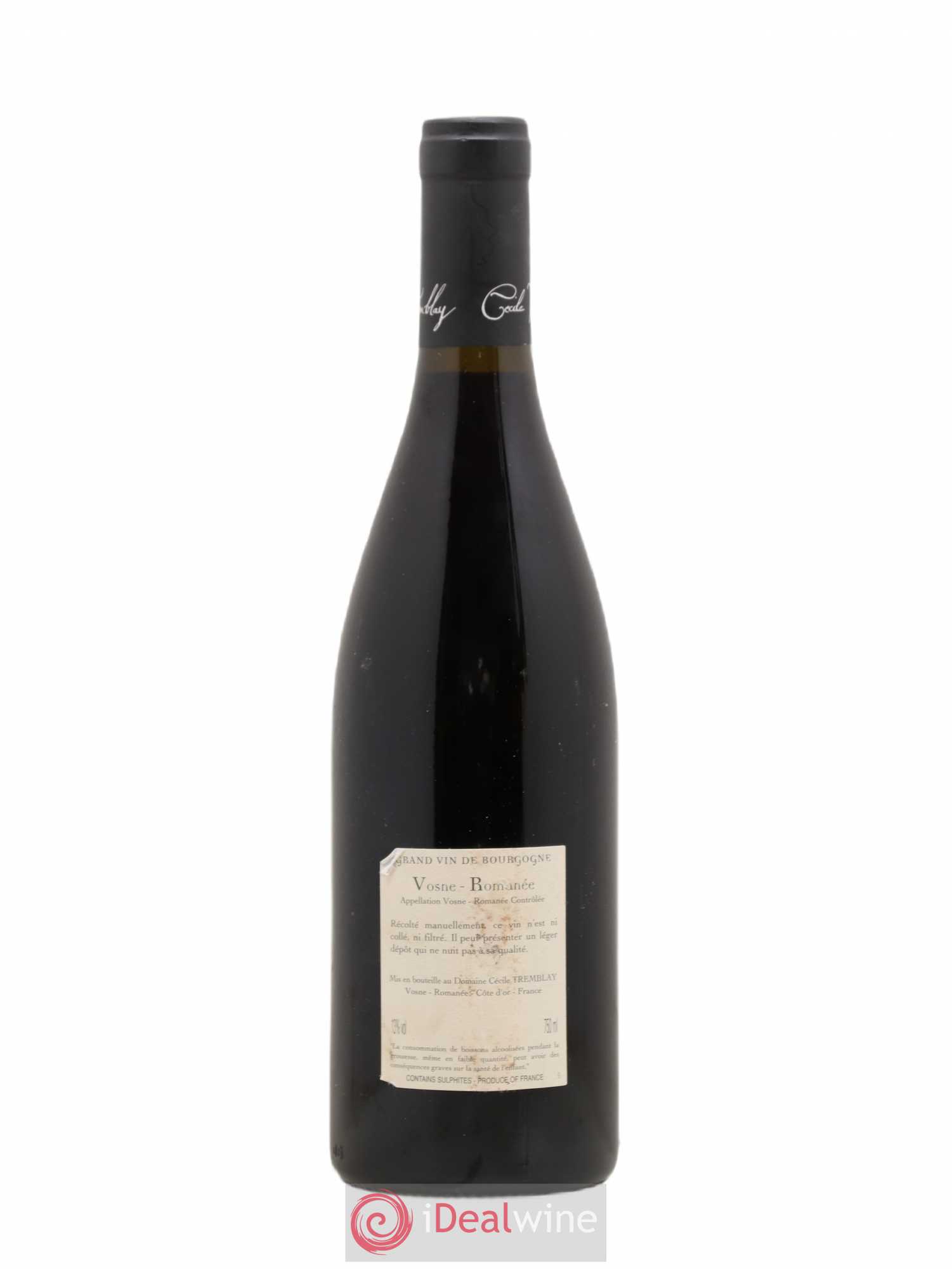 Vosne-Romanée Vieilles Vignes Cécile Tremblay 2016 - Lot de 1 bouteille - 1