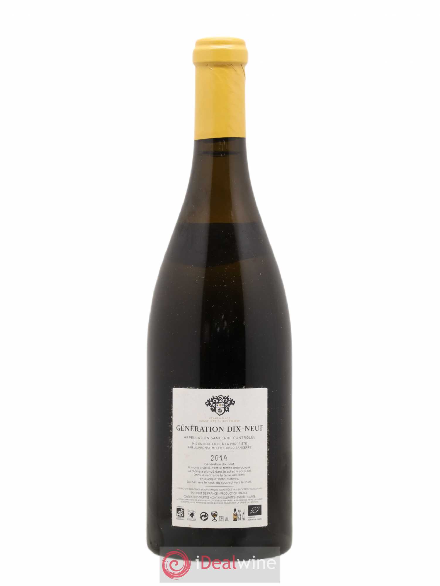 Sancerre Génération XIX Alphonse Mellot 2014 - Lot de 1 bouteille - 1