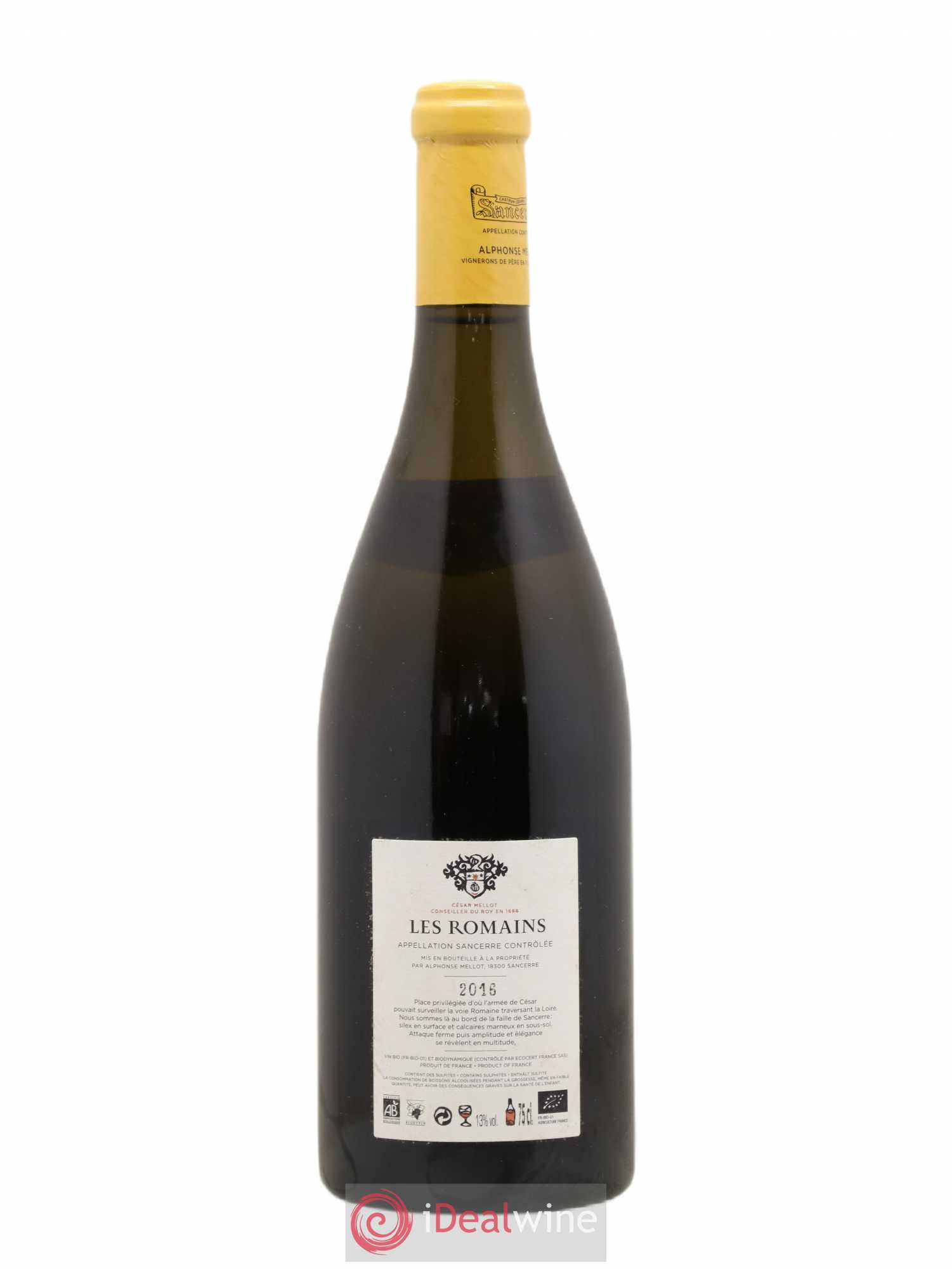 Sancerre Les Romains Alphonse Mellot 2016 - Lot de 1 bouteille - 1
