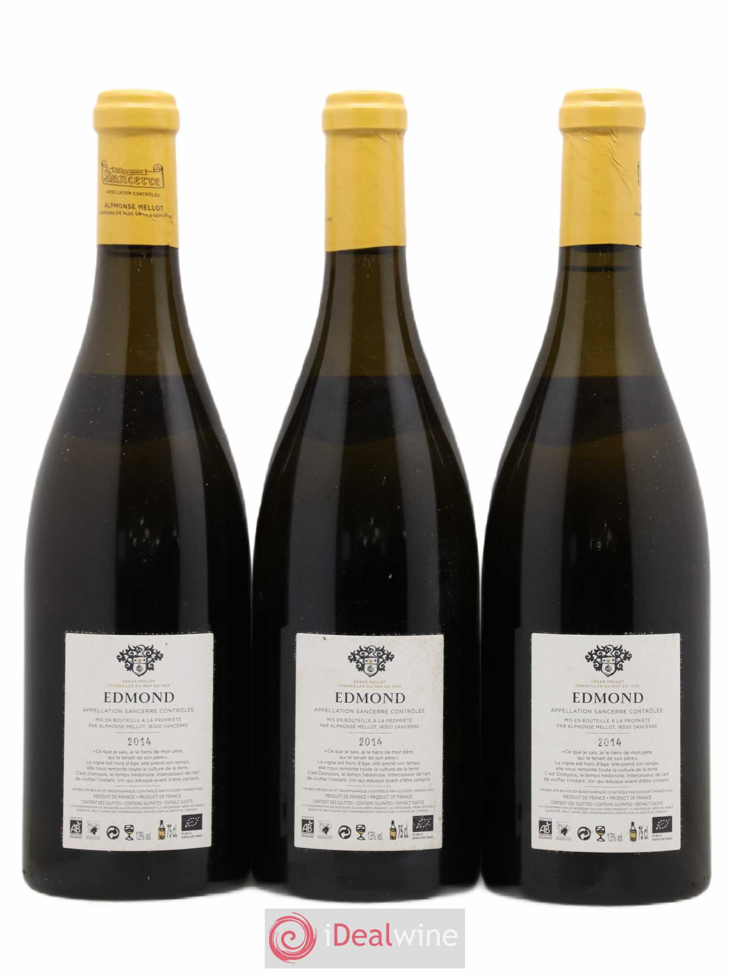 Sancerre Cuvée Edmond Alphonse Mellot 2014 - Lot de 3 bouteilles - 1