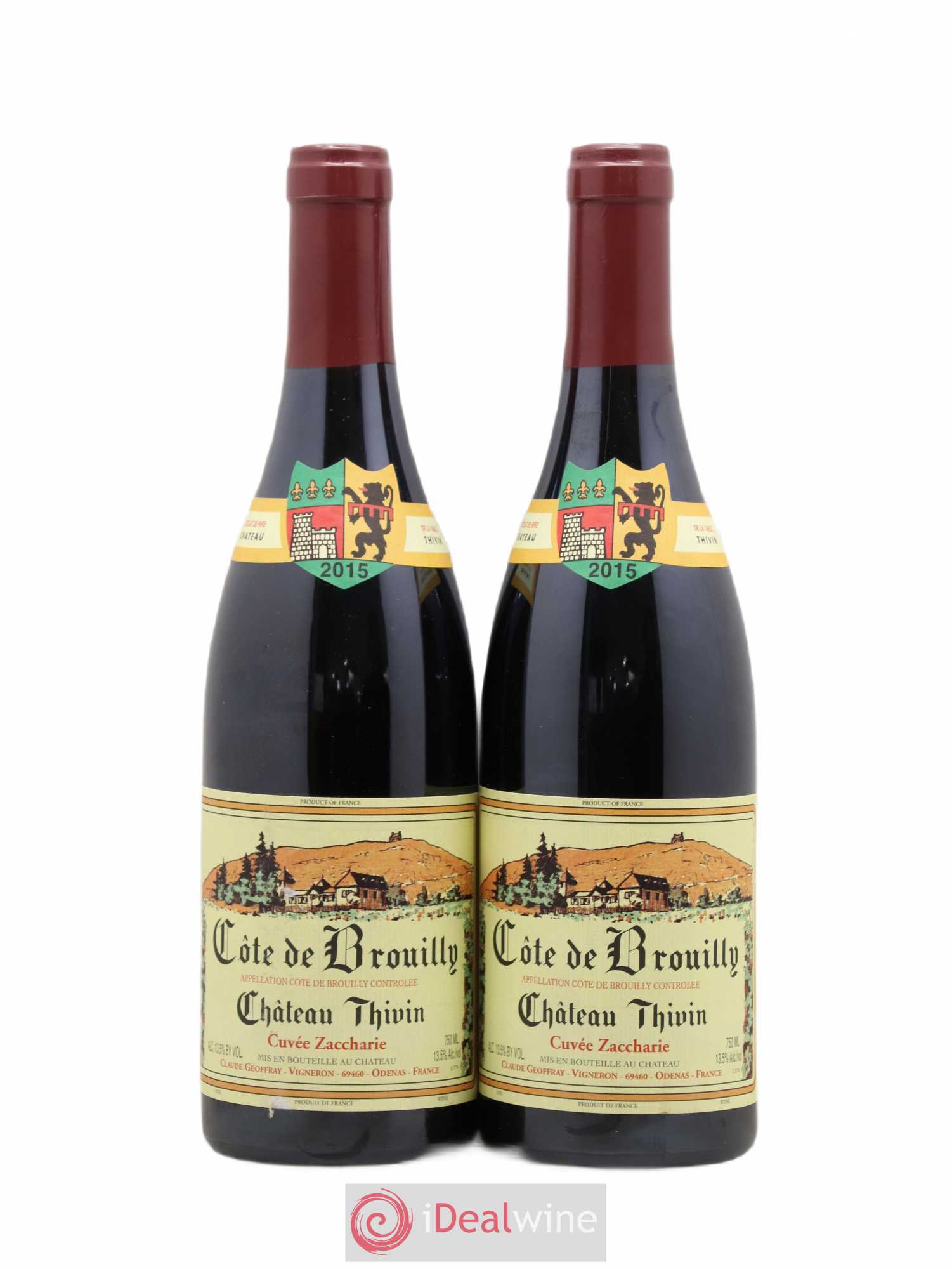 Côte de Brouilly Cuvée Zaccharie Château Thivin 2015 - Lot de 2 bouteilles - 0
