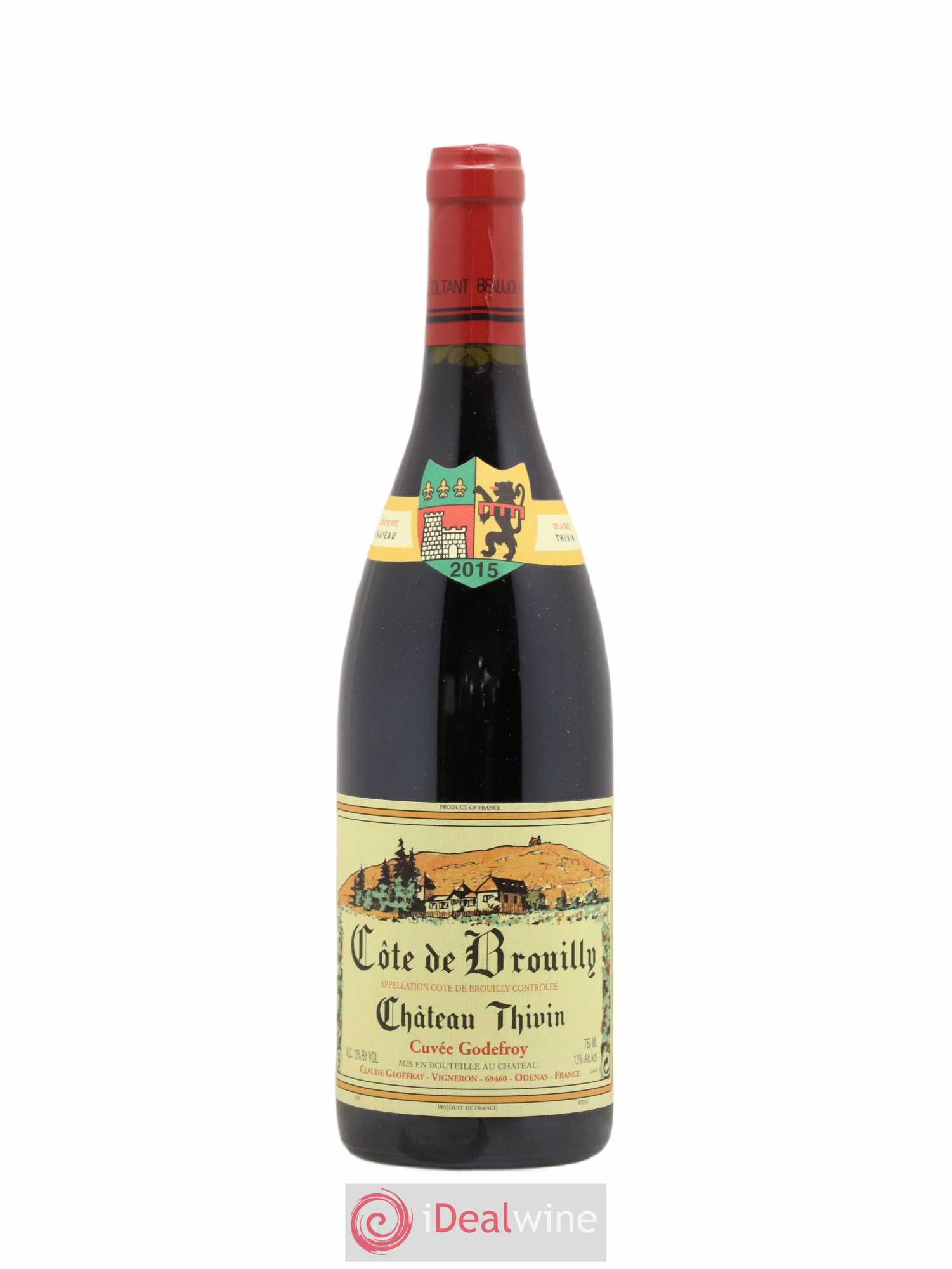 Côte de Brouilly Cuvée Godefroy Château Thivin 2015 - Lot de 1 bouteille - 0