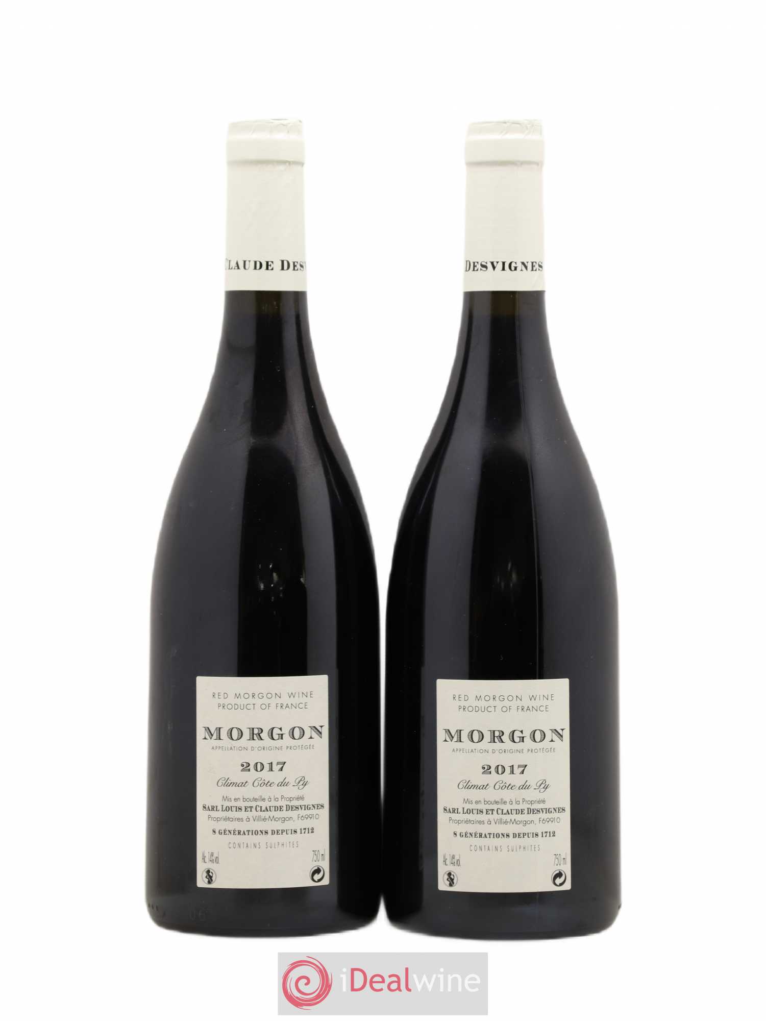 Morgon Côte de Py Javernières Louis-Claude Desvignes 2017 - Lot de 2 bouteilles - 1