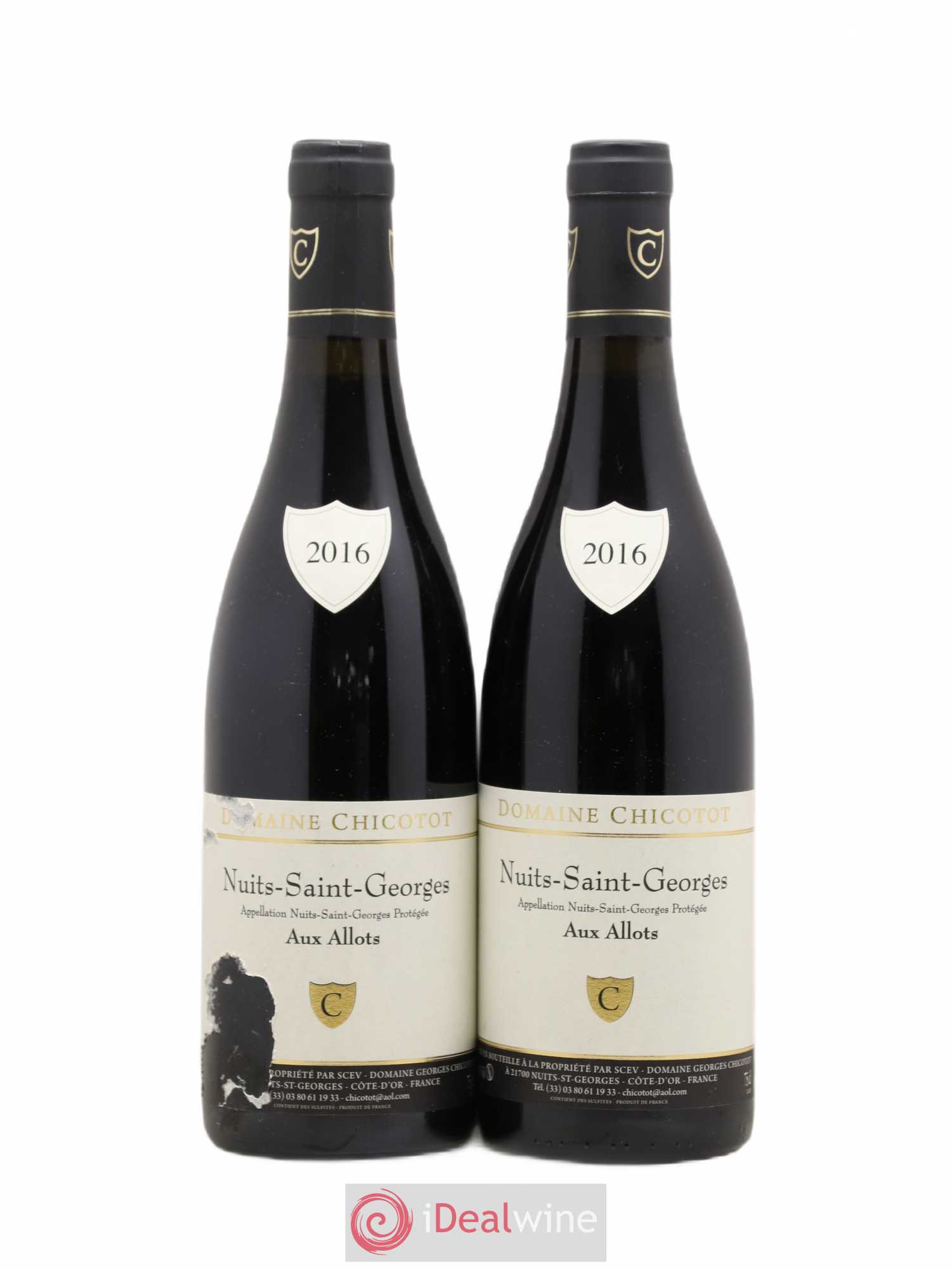 Nuits-Saint-Georges Aux Allots Chicotot 2016 - Posten von 2 Flaschen - 0