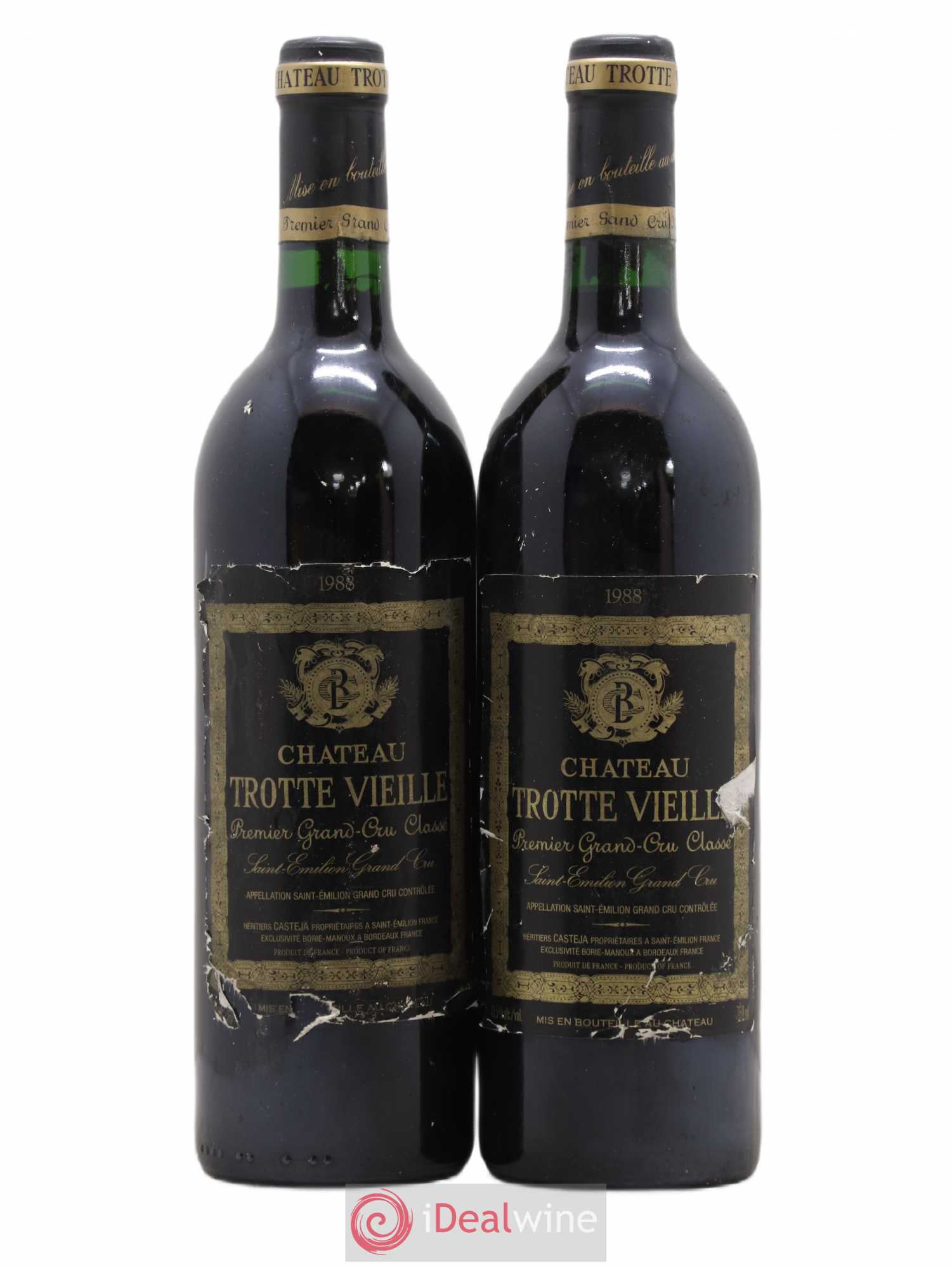 Château Trotte Vieille 1er Grand Cru Classé B 1988 - Lot de 2 bouteilles - 0