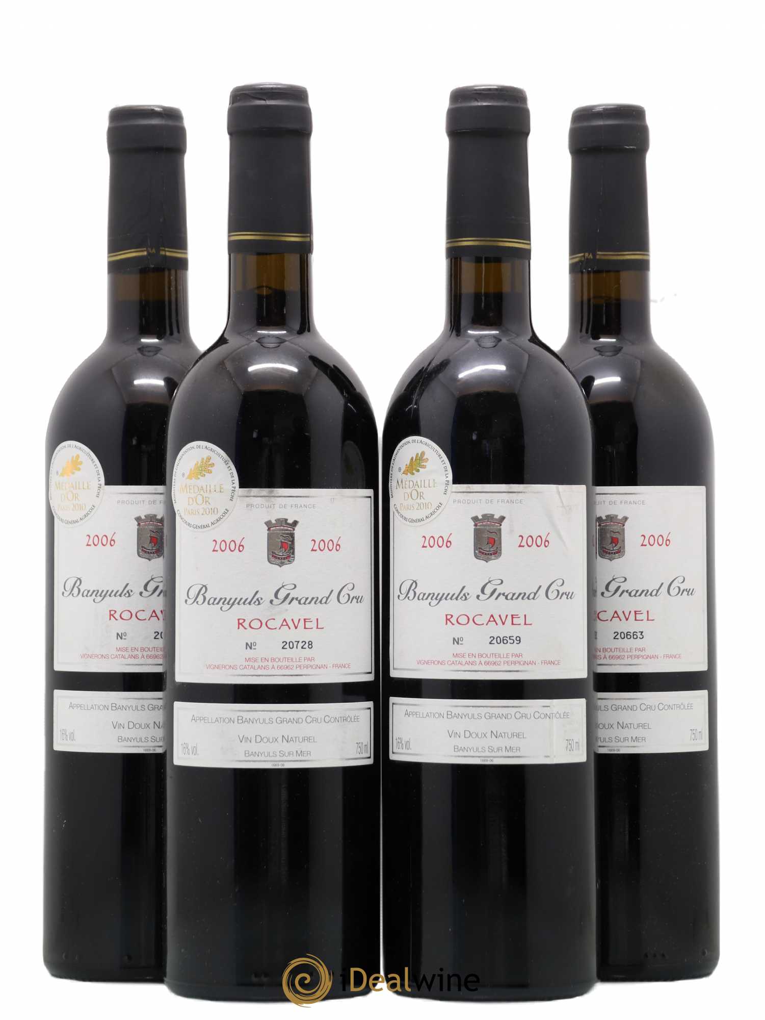 Banyuls Grand Cru Rocavel (sans prix de réserve) 2006 - Posten von 4 Flaschen - 0