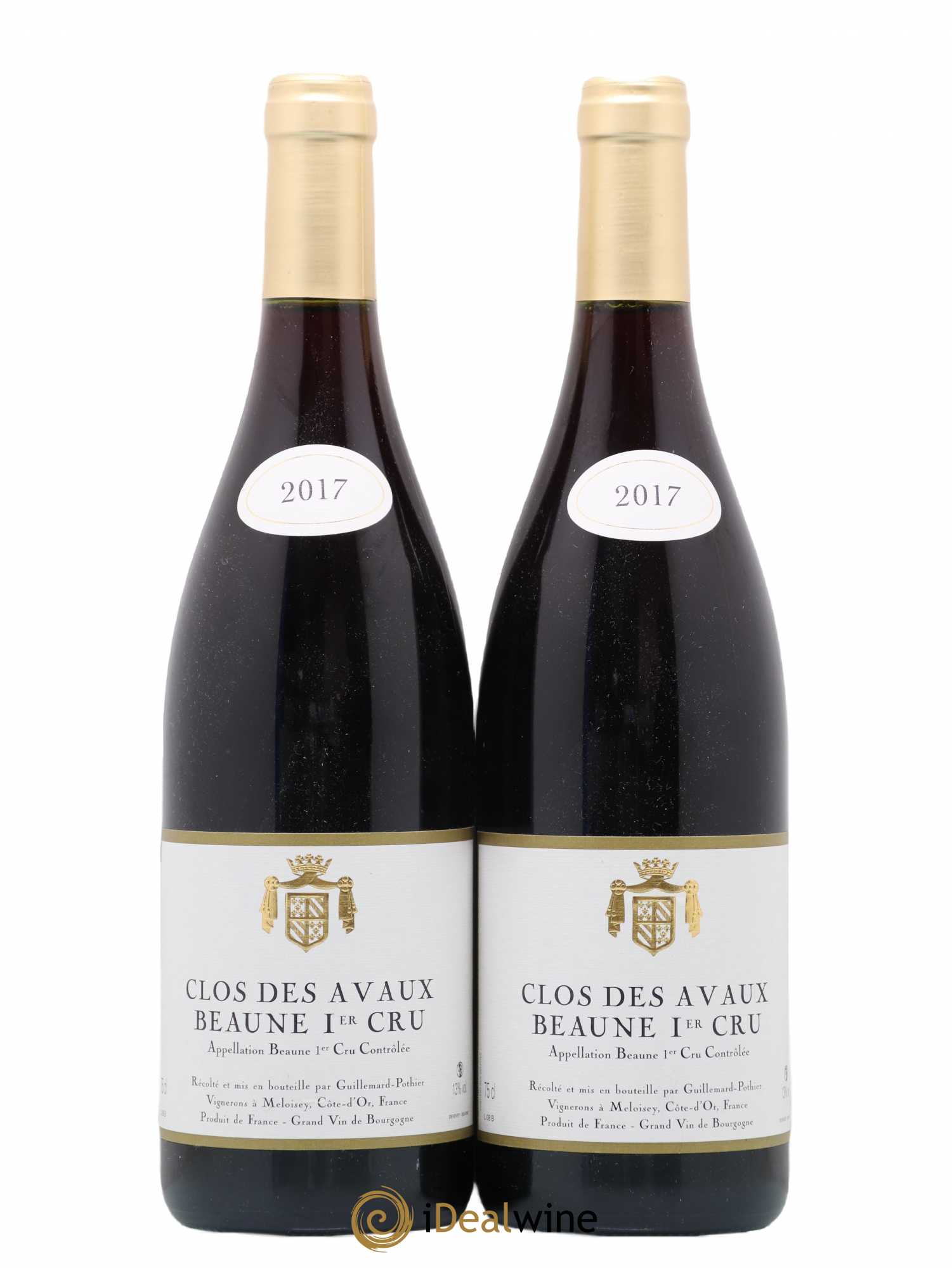 Beaune 1er Cru Clos Des Avaux Guillemard Pothier 2017 - Lot de 2 bouteilles - 0