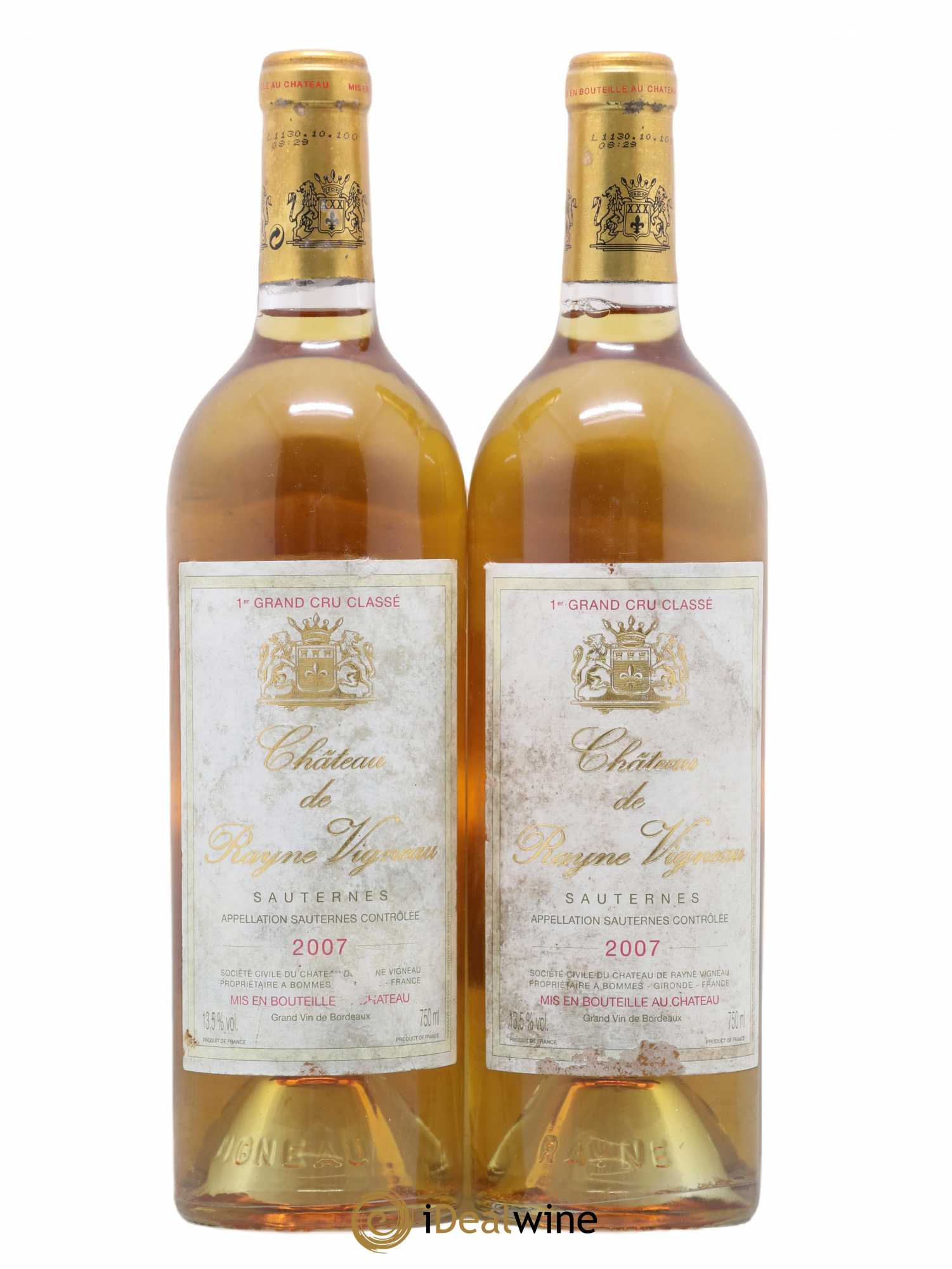 Château de Rayne Vigneau 1er Grand Cru Classé 2007 - Lotto di 2 bottiglie - 0