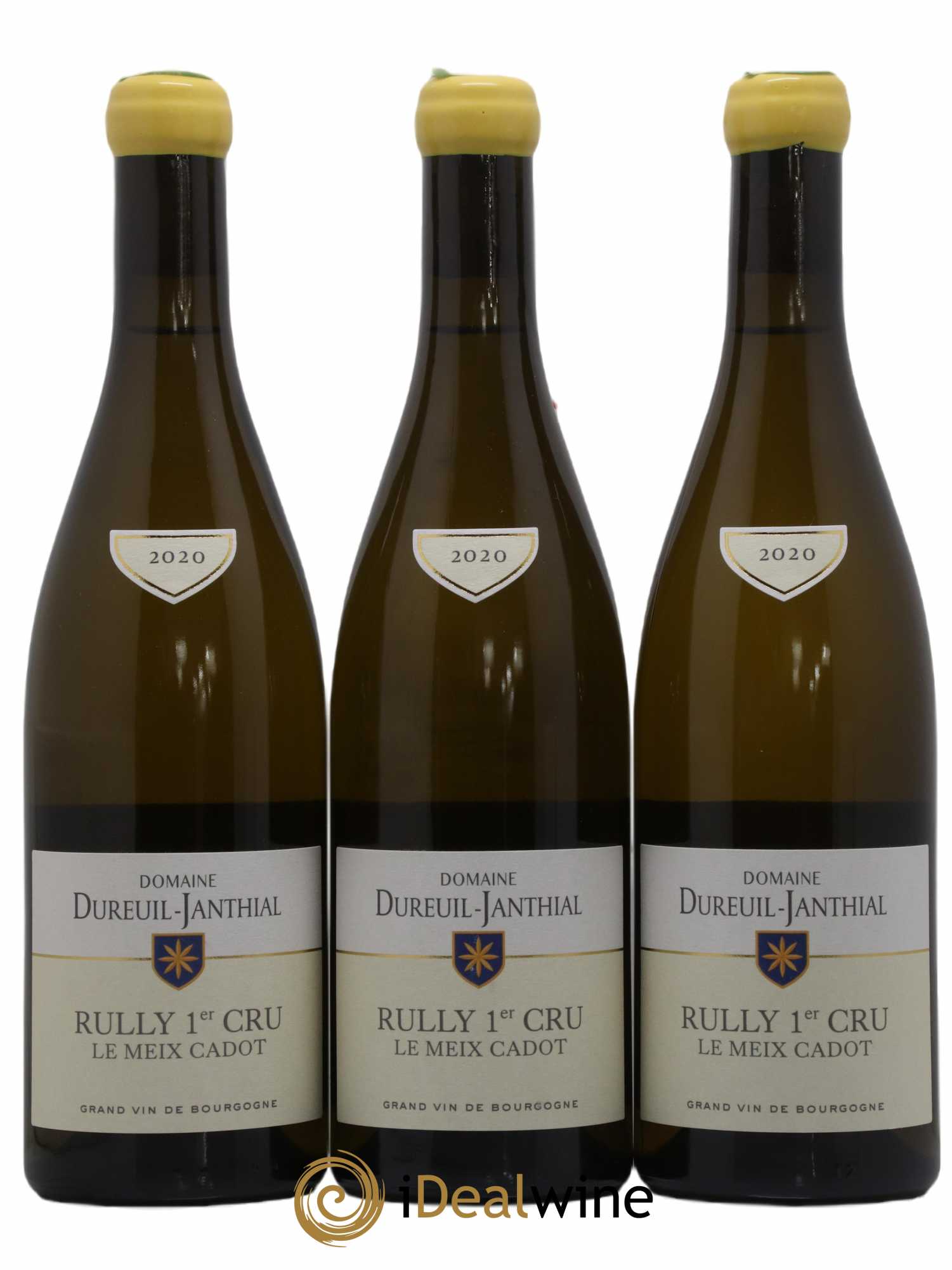 Rully 1er Cru Le Meix Cadot Vincent Dureuil-Janthial 2020 - Lot de 3 bouteilles - 0