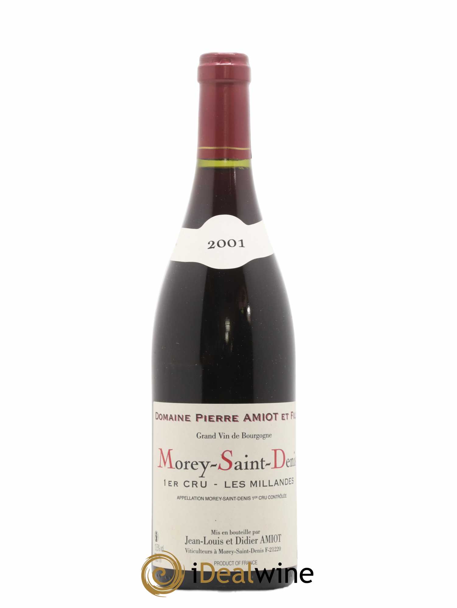 Morey-Saint-Denis 1er Cru Les Millandes Pierre Amiot & Fils 2001 - Posten von 1 Flasche - 0