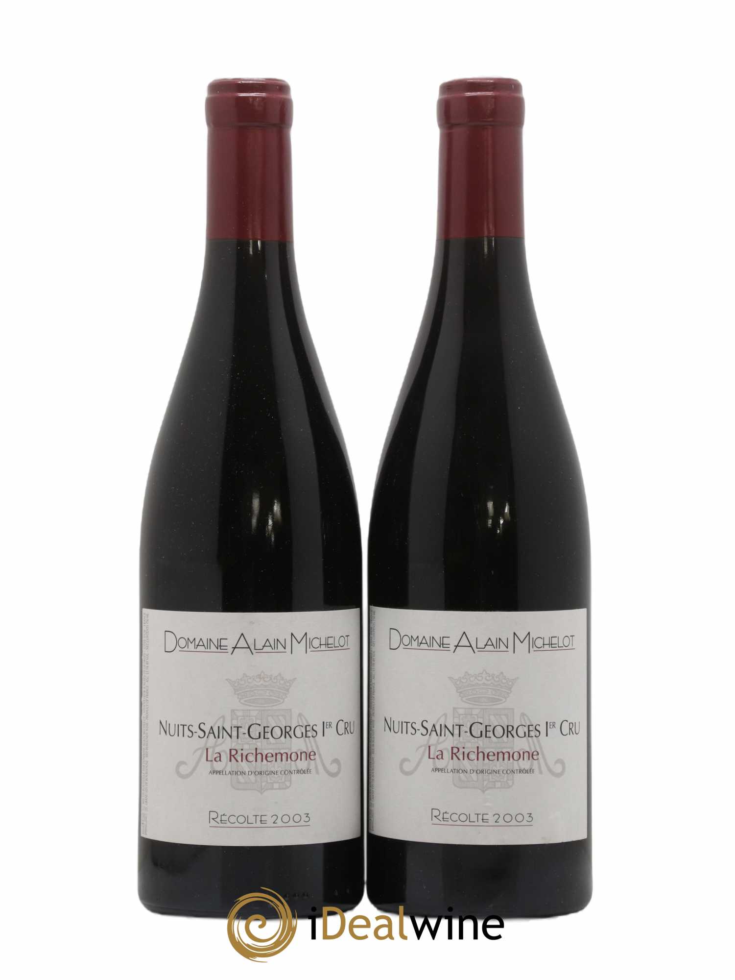 Nuits-Saint-Georges 1er Cru La Richemone Alain Michelot (Domaine) 2003 - Lot de 2 bouteilles - 0