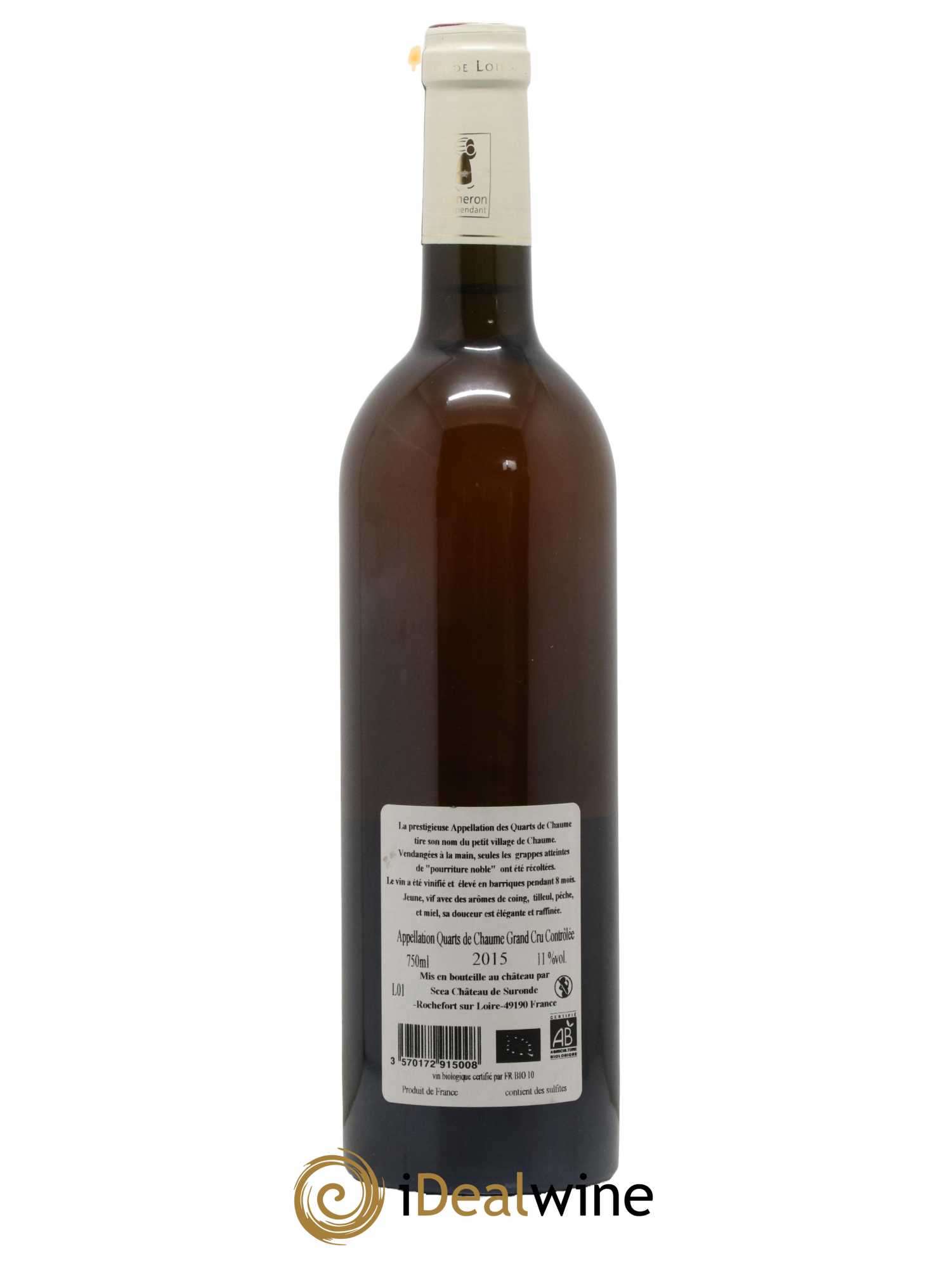 Quarts de Chaume Château de Suronde Grand Cru Les Jardins de Suronde 2015 - Lot de 1 bouteille - 1