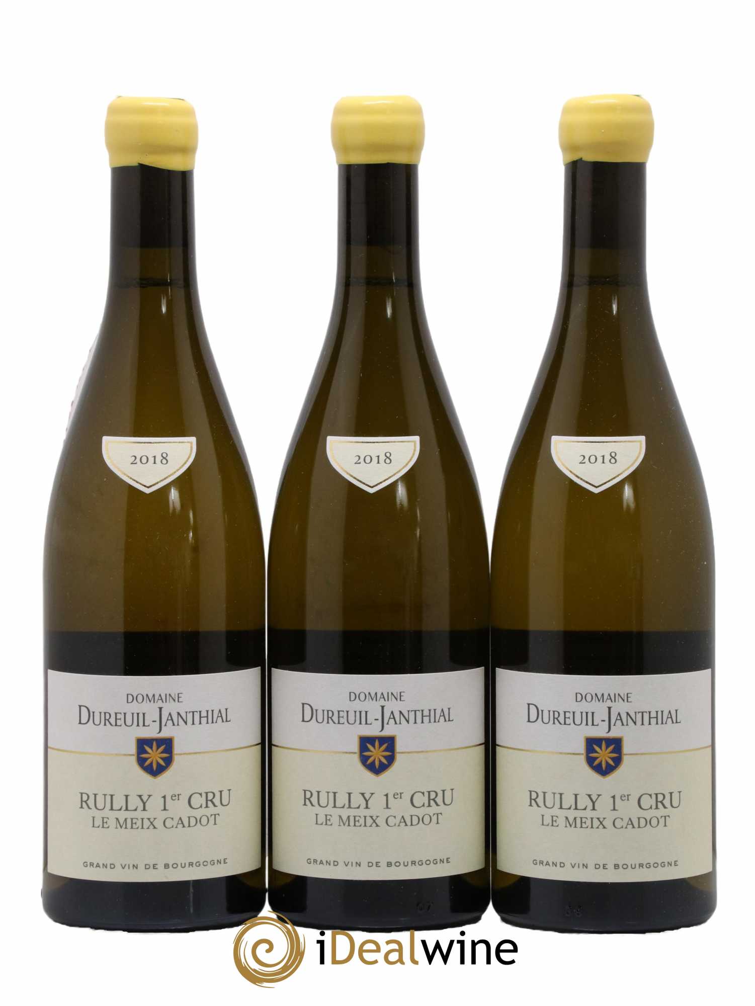 Rully 1er Cru Le Meix Cadot Vincent Dureuil-Janthial 2018 - Lot de 3 bouteilles - 0